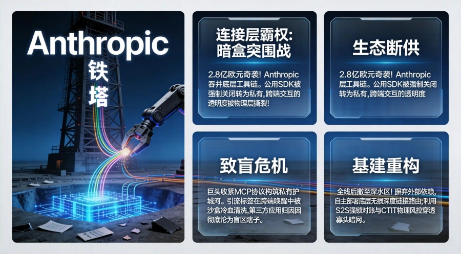 Anthropic 垄断底层工具引发分发断流与防线重构全景图