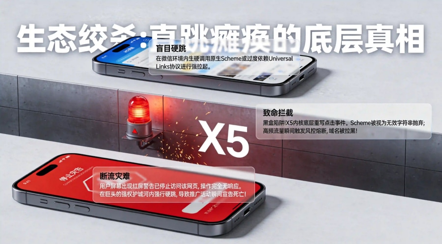 揭示为什么传统的代码硬跳在社交应用内注定死路一条