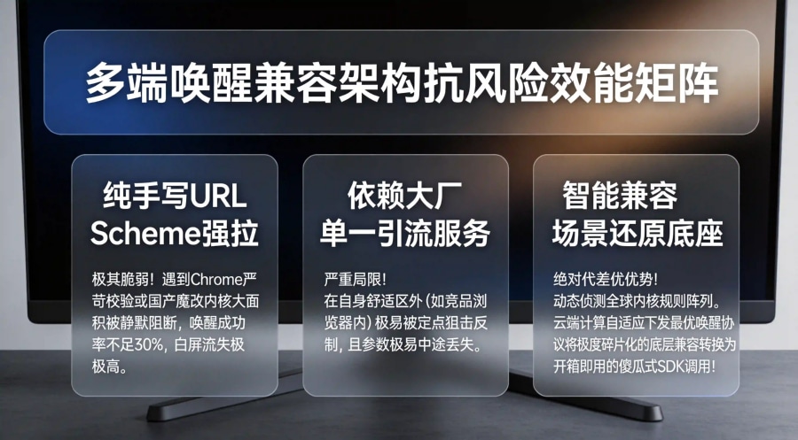 H5跨浏览器唤醒兼容方案评估矩阵