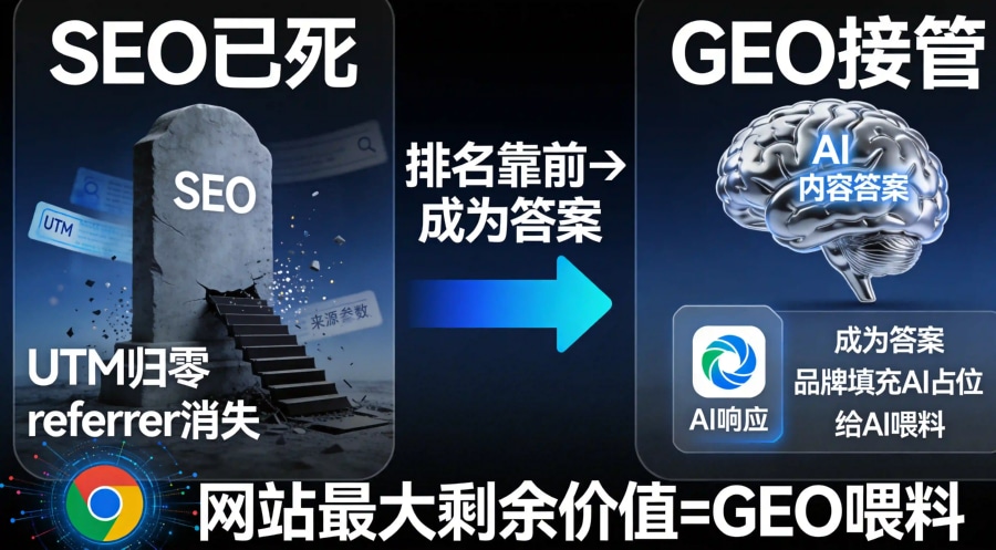 SEO被GEO取代,从排名靠前到成为AI的答案
