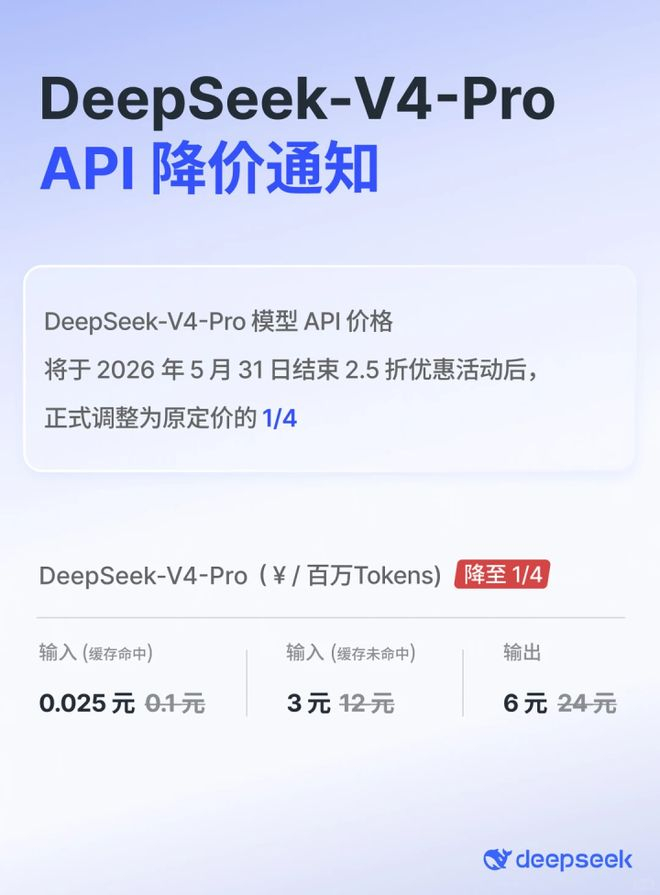 DeepSeek旗舰API永久2.5折