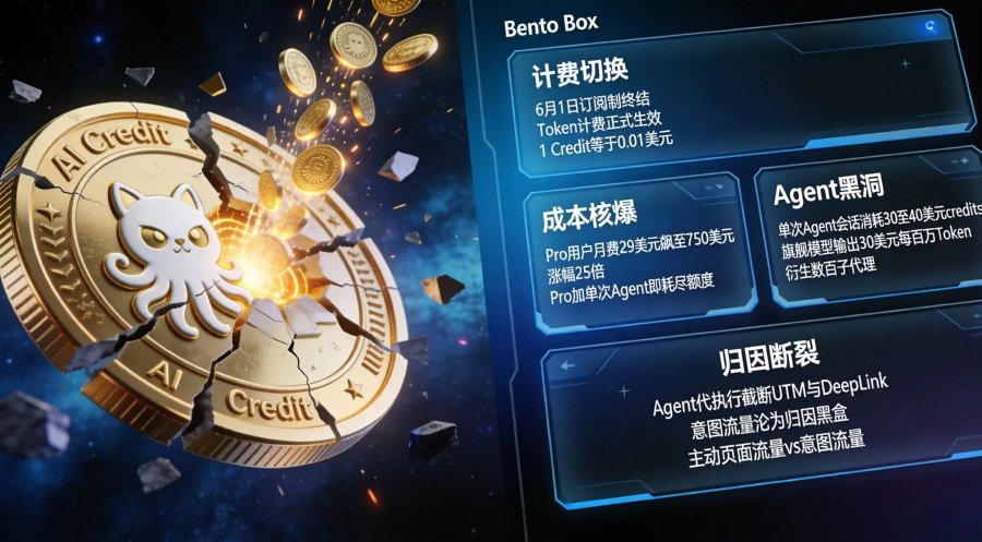 订阅徽章碎裂Token瀑布倾泻，25倍成本暴涨与Agent归因断裂