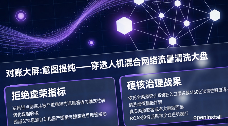 过滤4160亿次恶意AI机器人请求、剔除PV翻倍指标虚荣泡沫、实现真人转化确权商业智能复盘看板