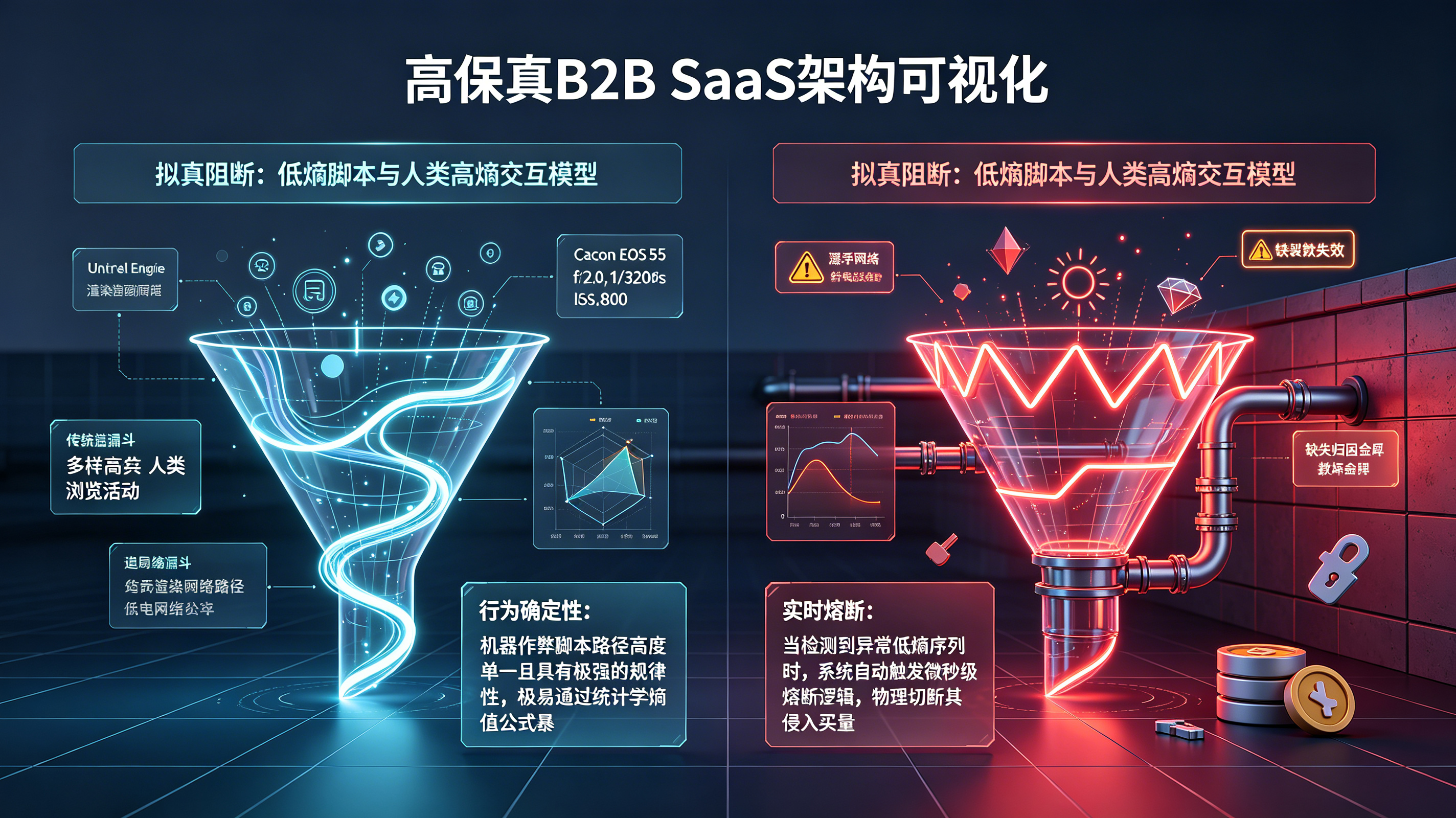 机器人行为熵值模型、确定性脚本序列与人类多样性交互流失对比模型图