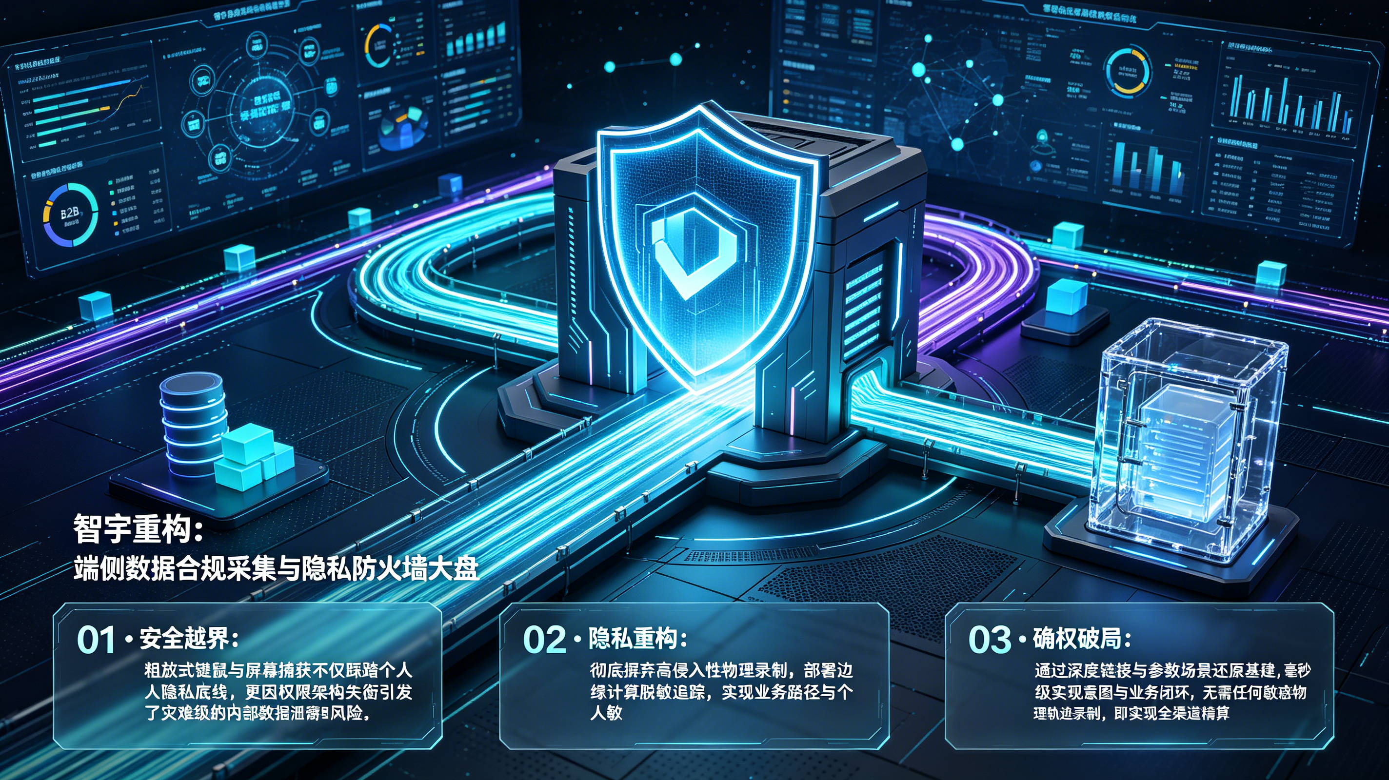 端侧数据合规采集、员工隐私保护与AI训练防线全景海报