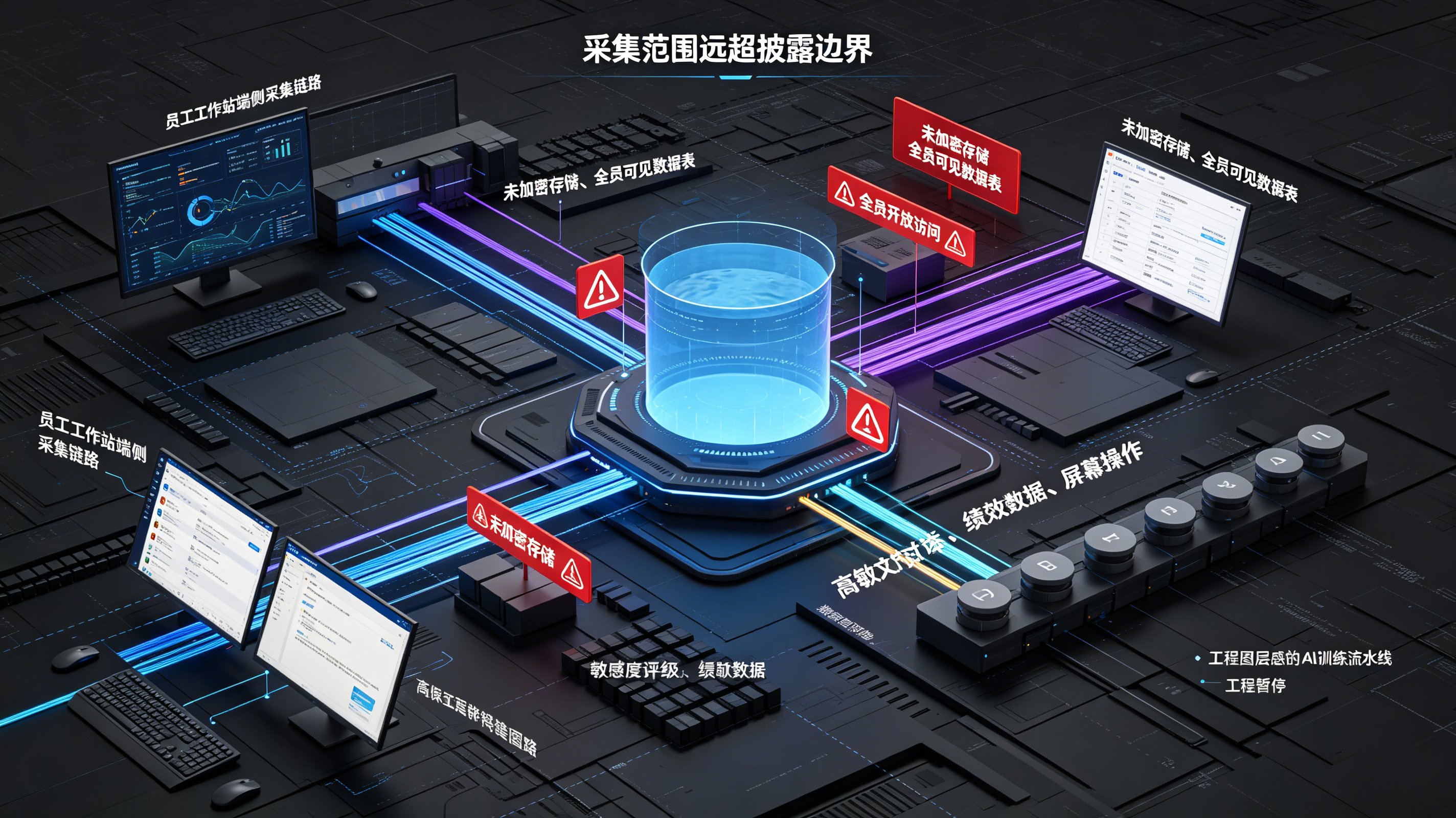 企业内部数据访问权限失衡与系统性失衡模型图