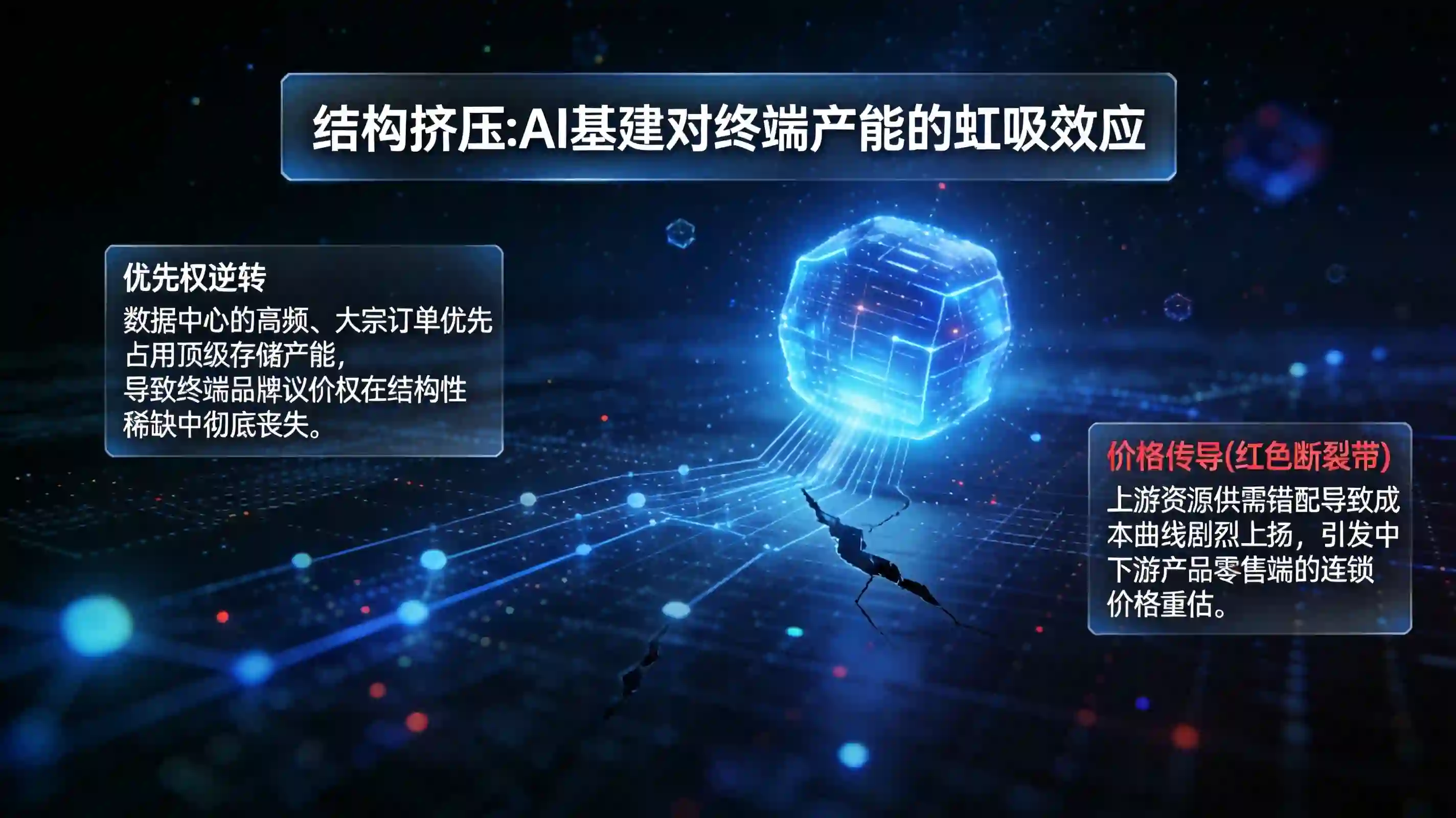 AI算力需求对半导体产能的结构性挤压模型图