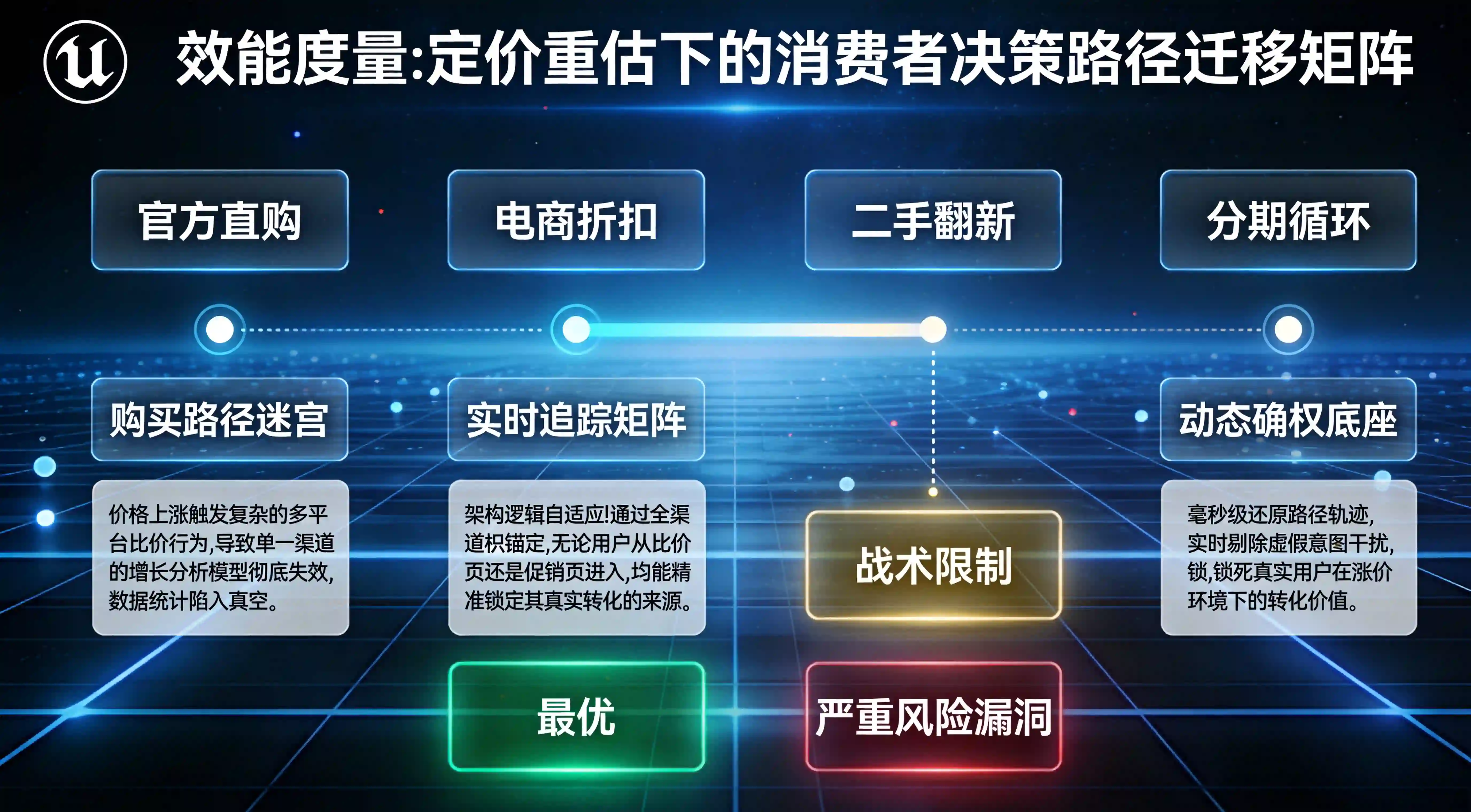 价格波动下的购买路径迁移评估矩阵大屏