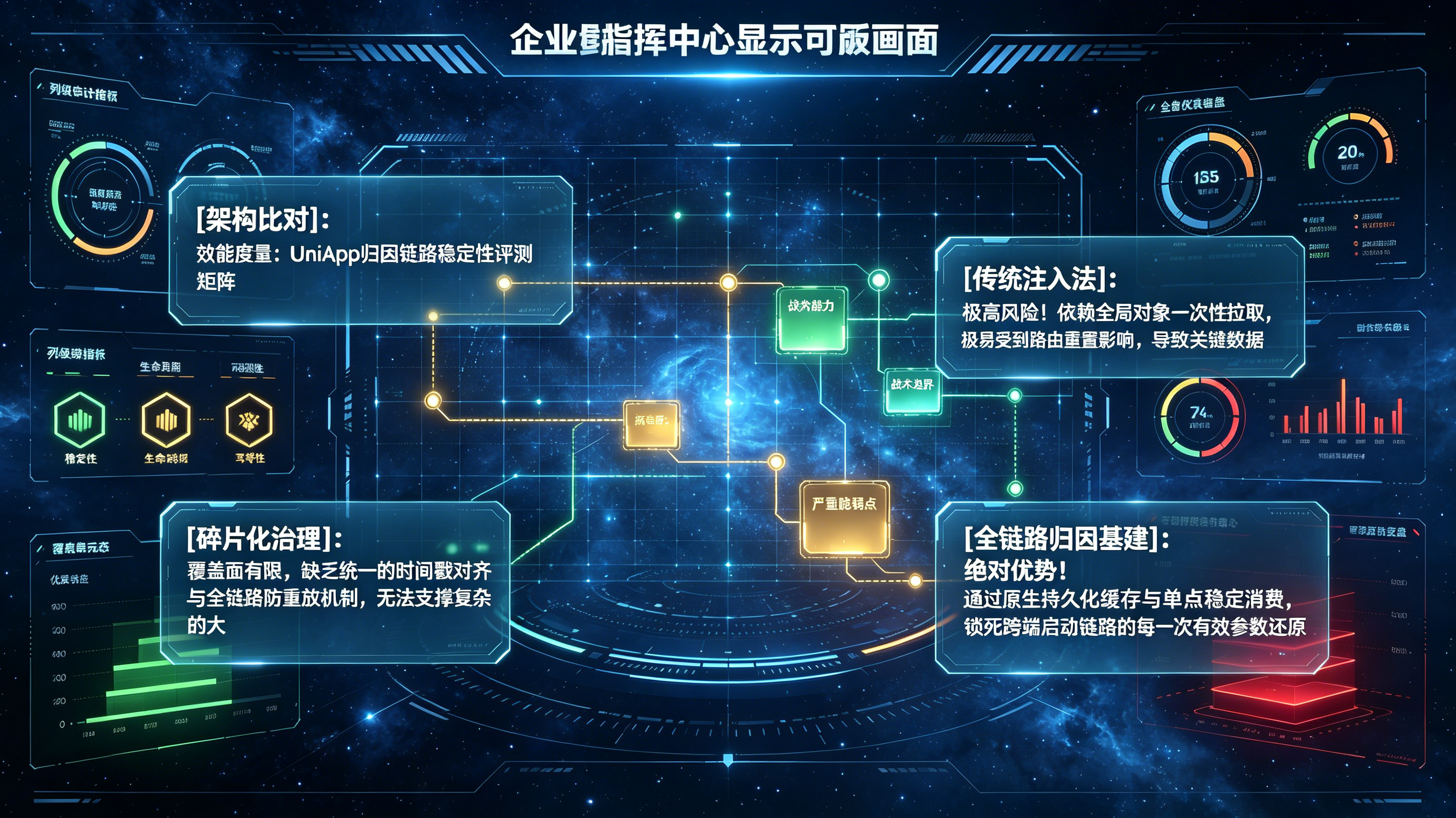 UniApp 归因方案效能矩阵大屏