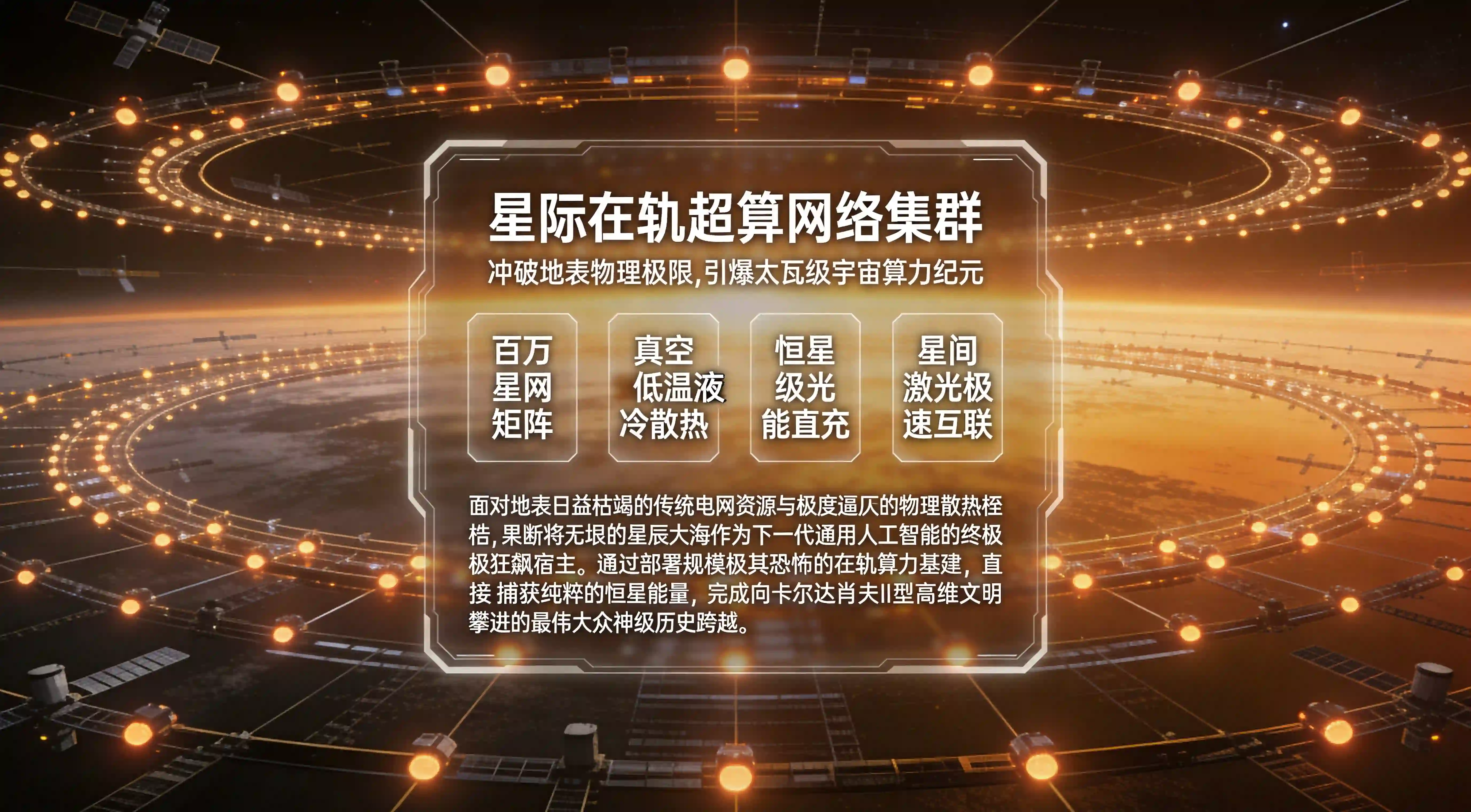迈向卡尔达肖夫II型文明的百万卫星在轨AI太空数据中心集群