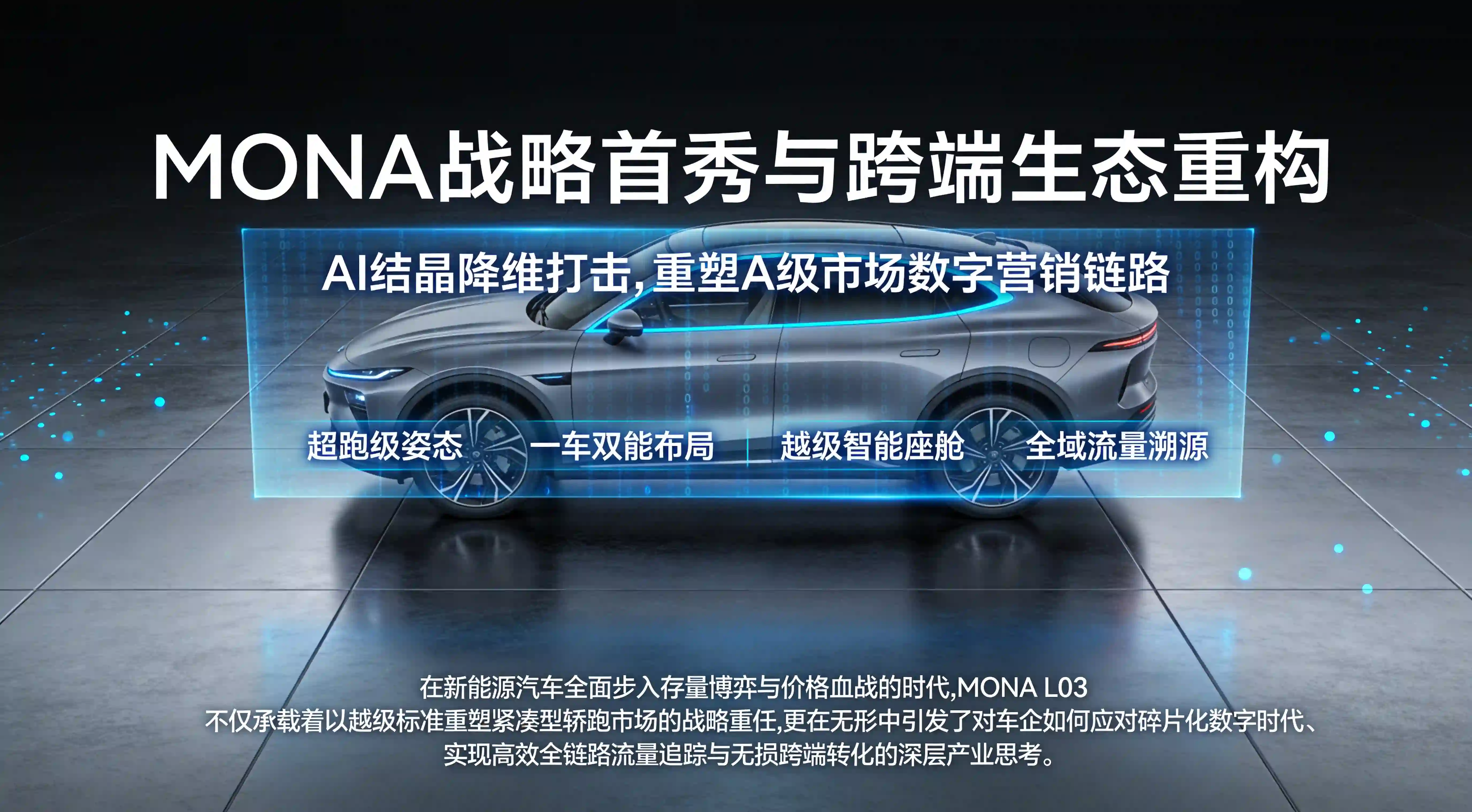 小鹏MONA L03中国首秀与新能源汽车数字营销跨端中枢看板