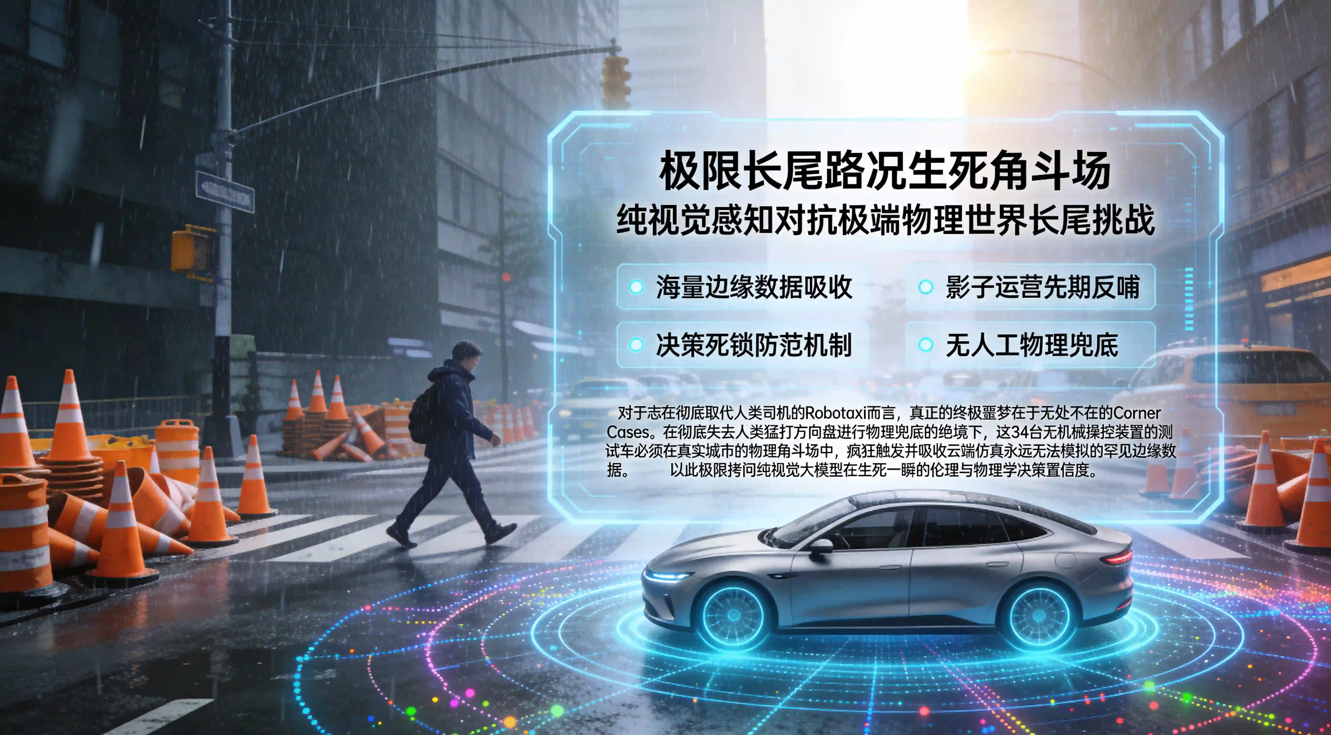 特斯拉纯视觉FSD端到端大模型对抗极端长尾路况Corner Cases数据看板