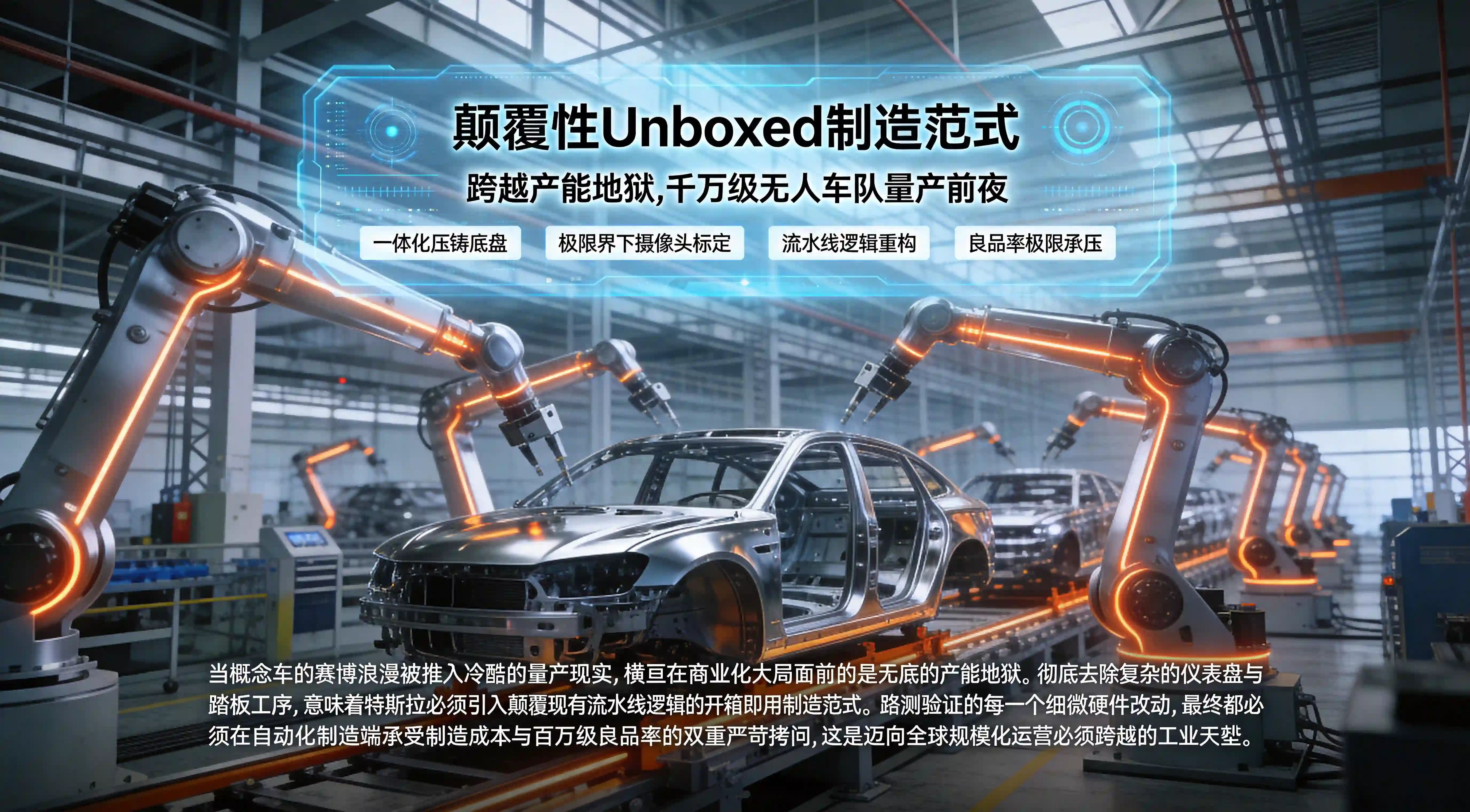 特斯拉得州超级工厂Unboxed全新制造范式与量产爬坡数据看板