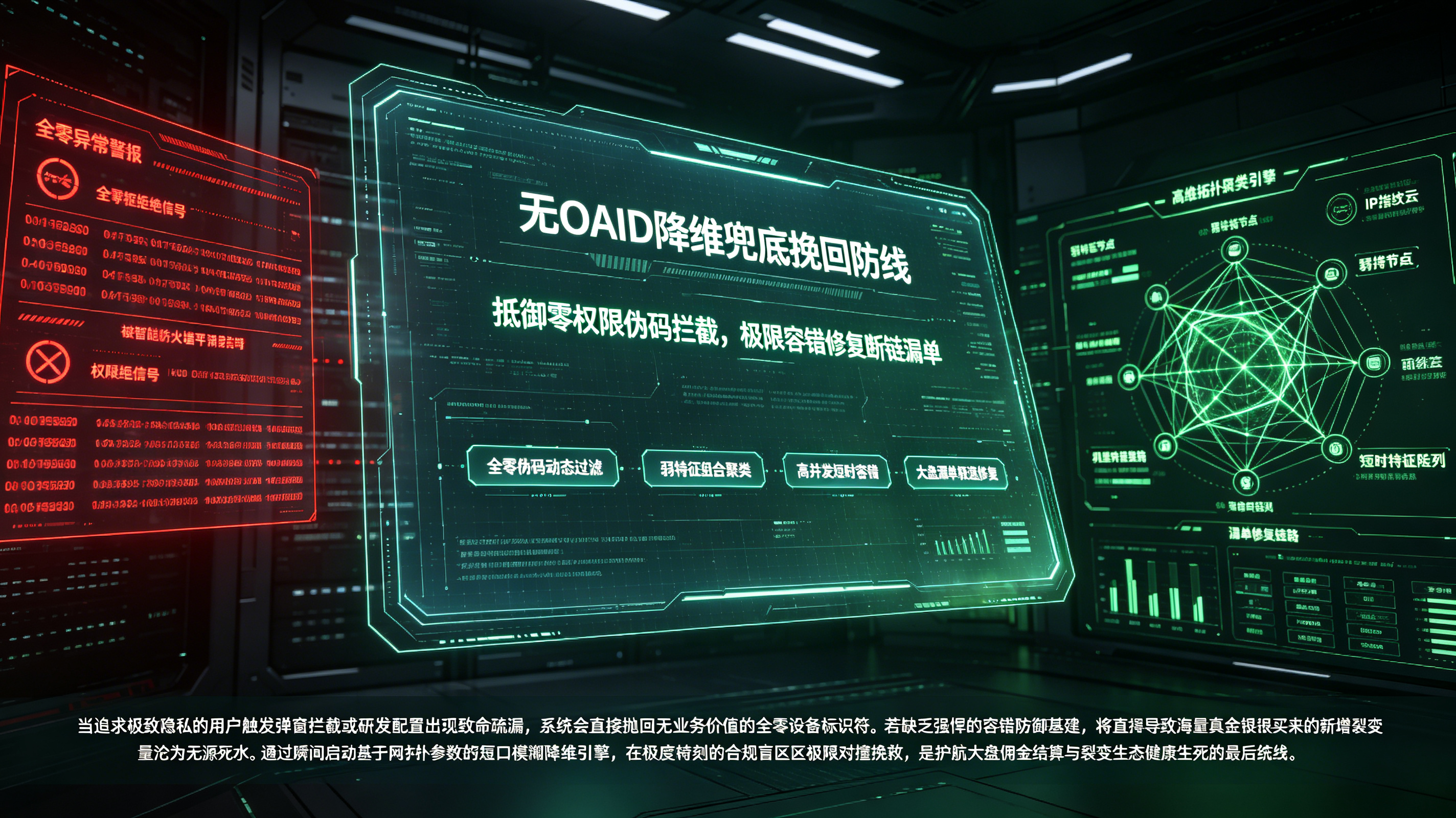 无OAID全零伪码拦截与弱特征降维模糊匹配兜底挽回数据看板