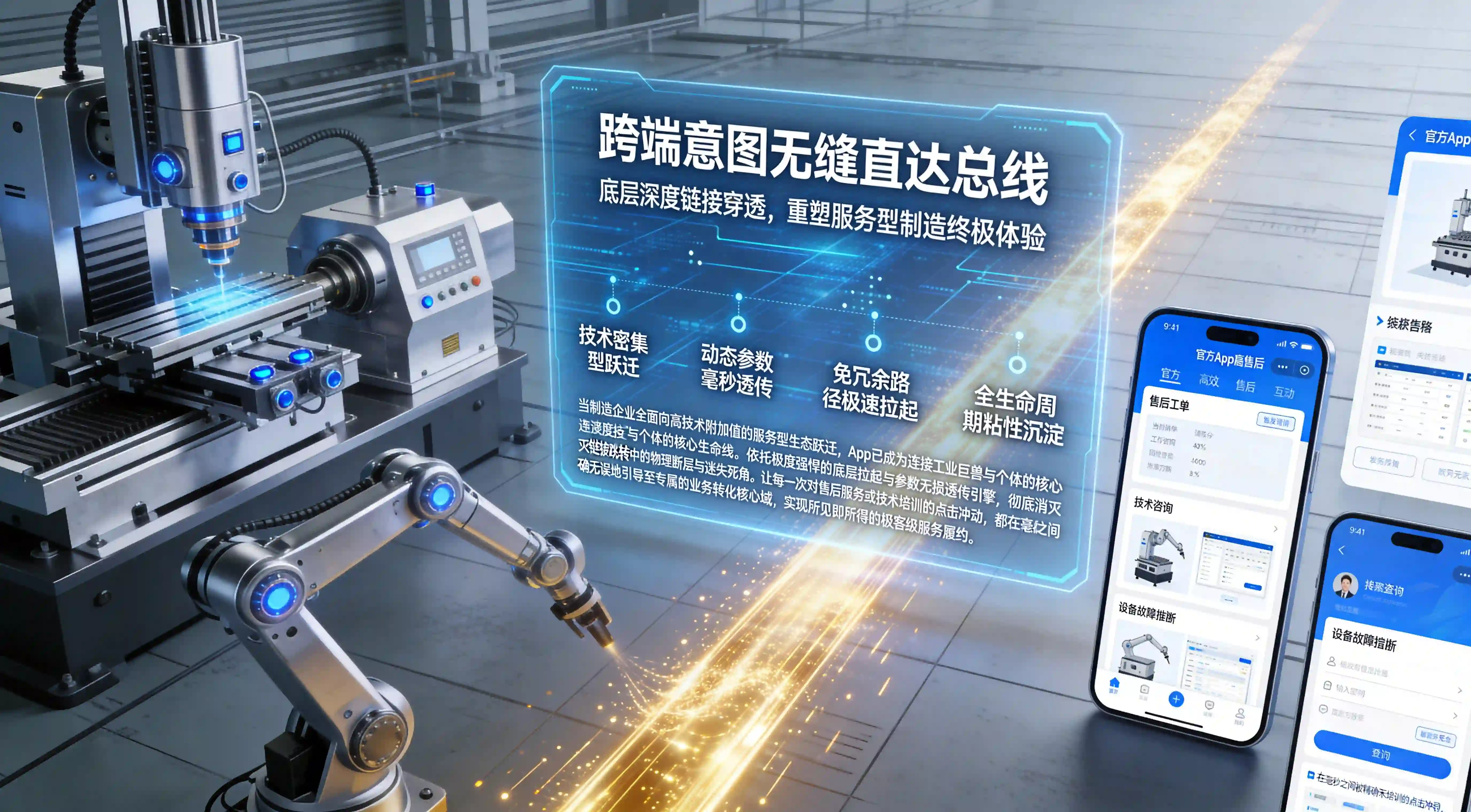 依托Open+深度链接与场景还原技术的服务型制造与跨端意图直达引擎看板