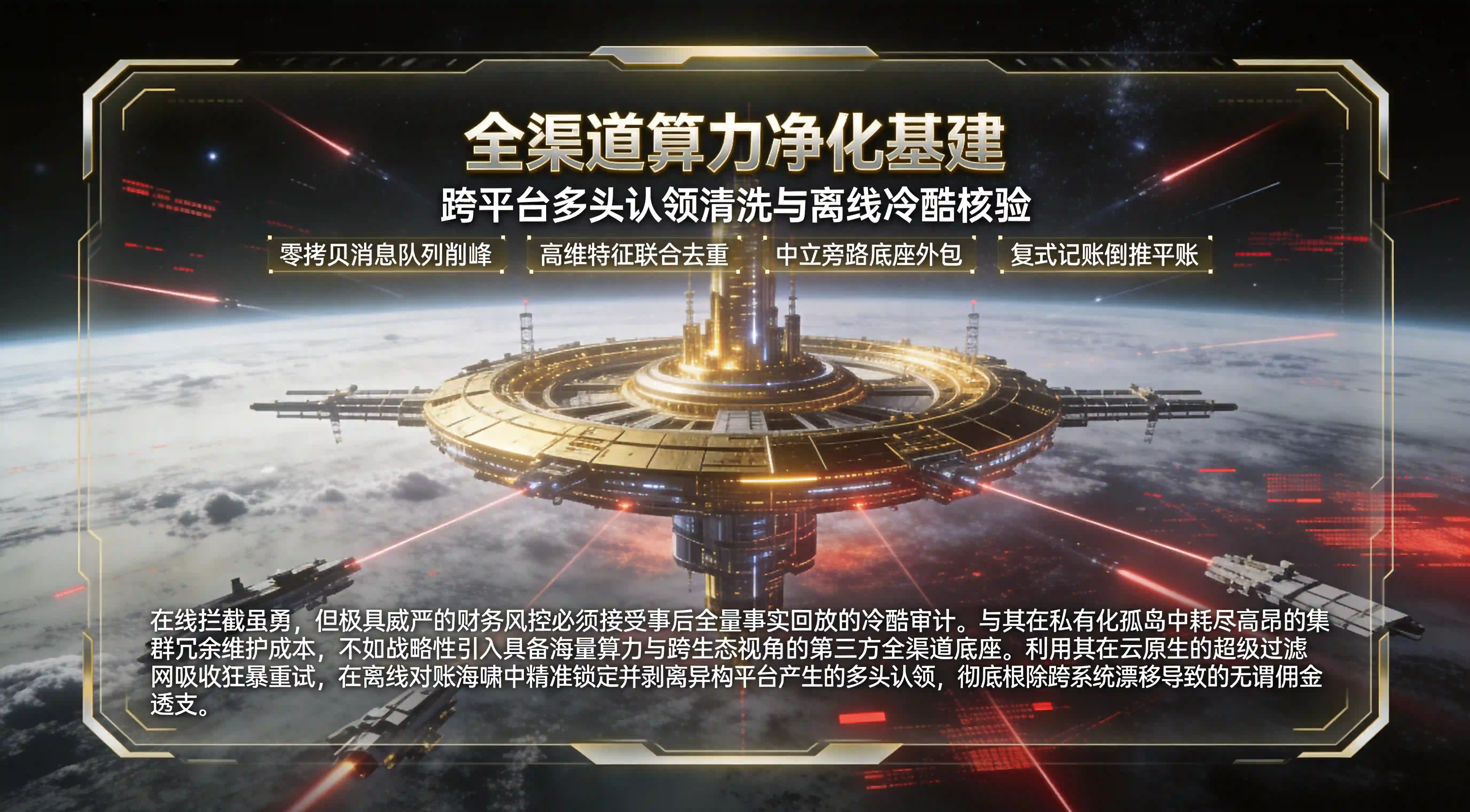  全渠道旁路监测中台与离线联表对账冲正核销管线看板
