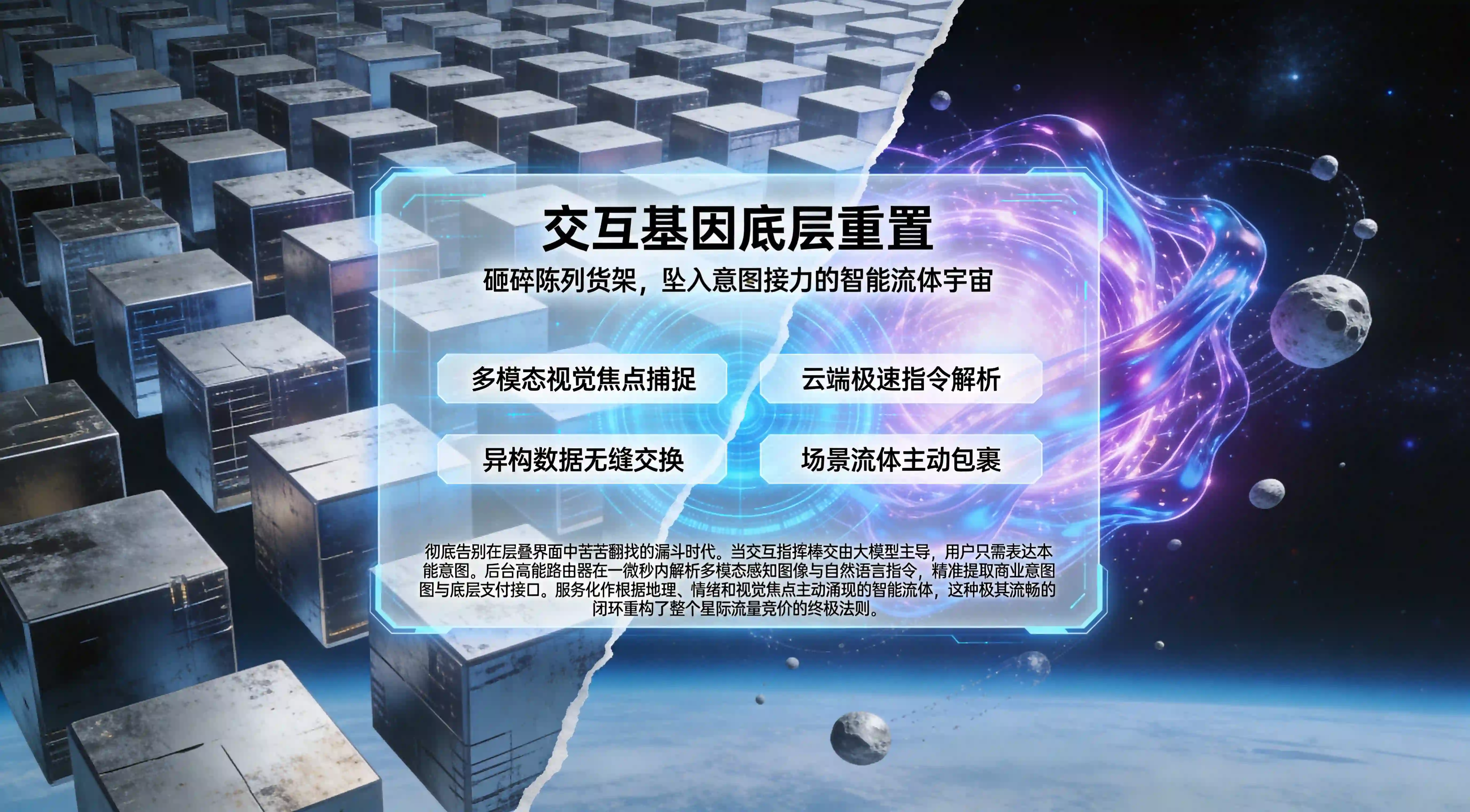 从GUI陈列式向LUI智能意图路由流体跃迁的范式演进星图看板