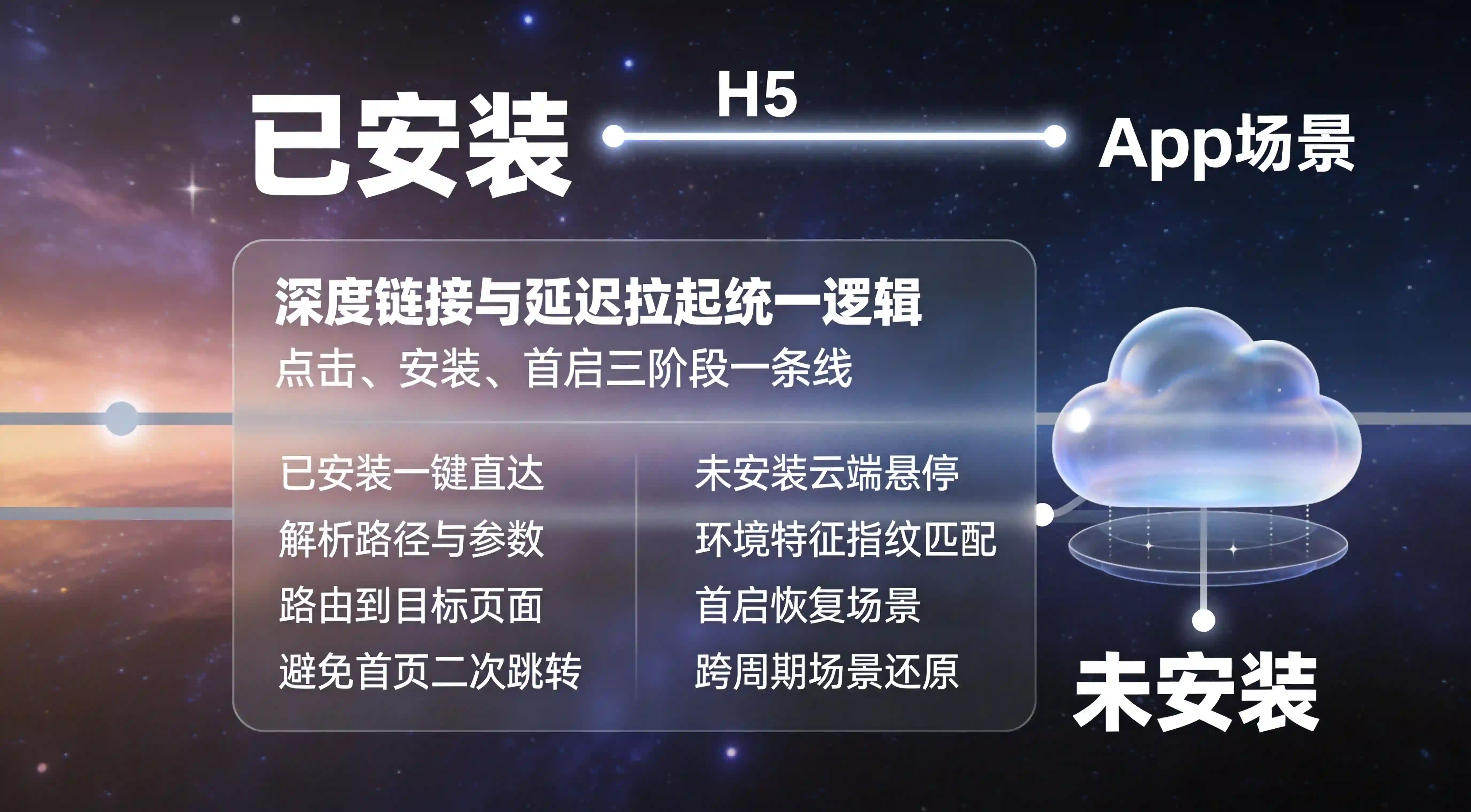 已安装深度链接与未安装延迟拉起统一逻辑星网看板