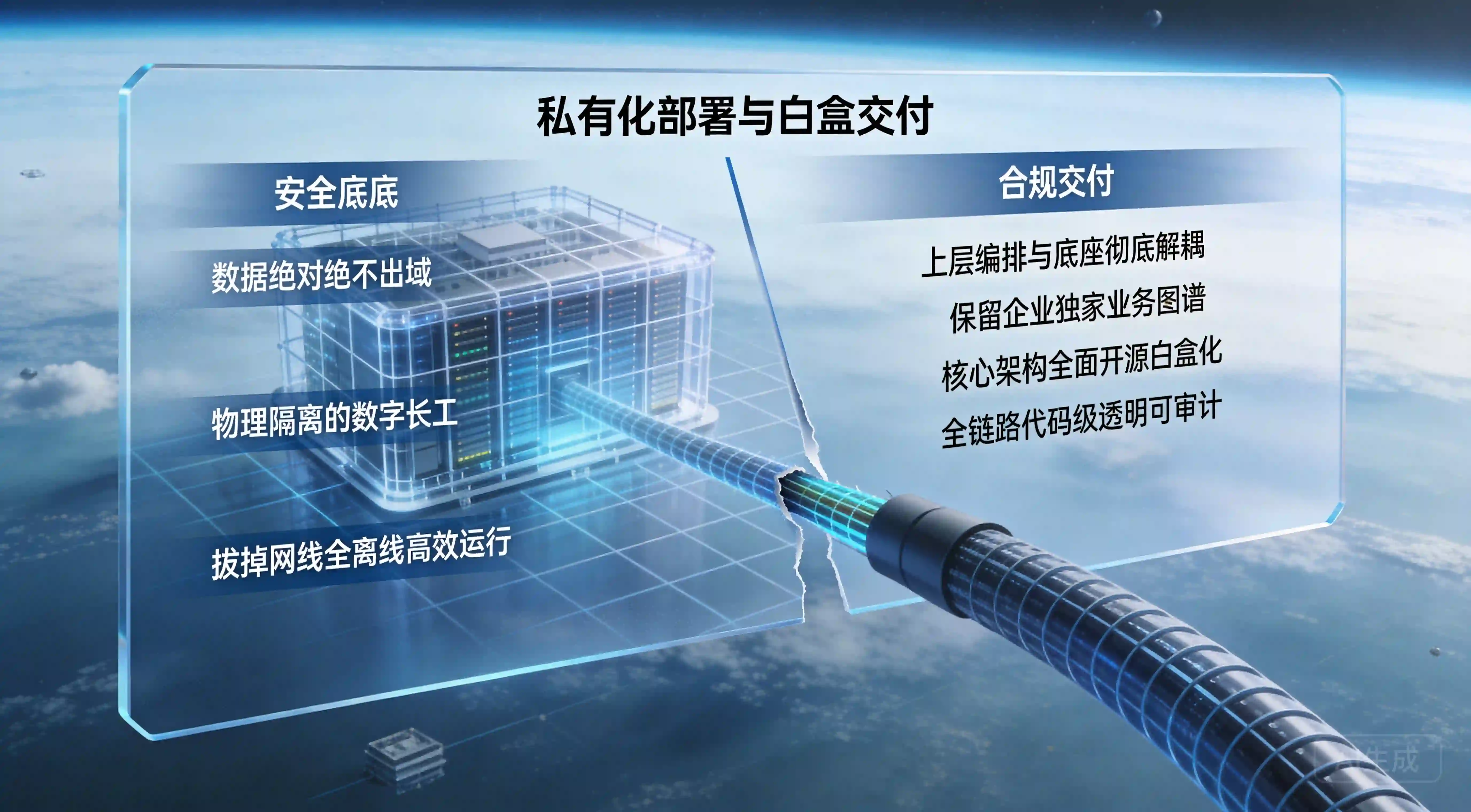 私有化部署物理断网与开源白盒全链路审计看板