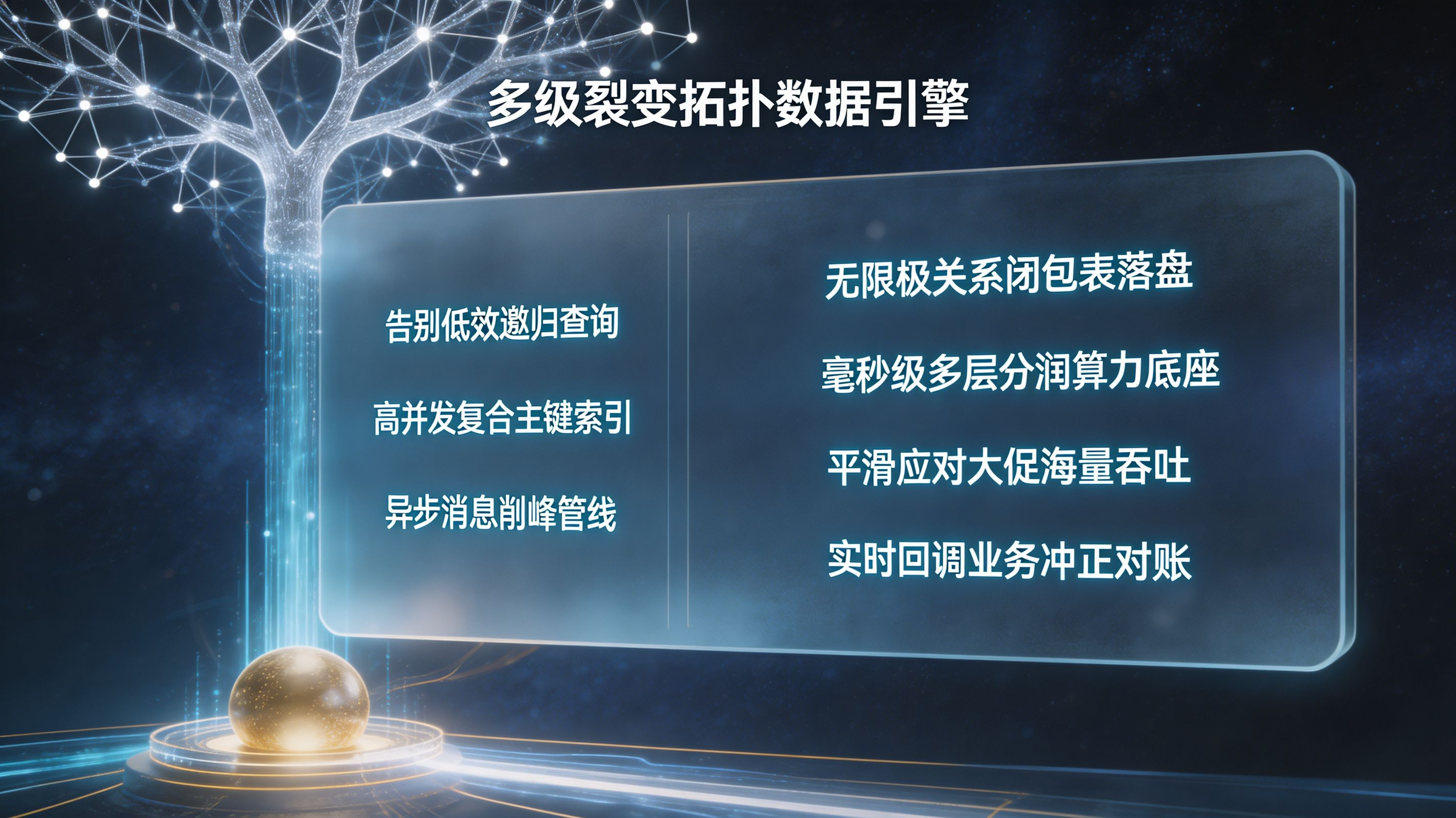 无限极关系链闭包表拓扑架构与削峰填谷宇宙数据湖看板