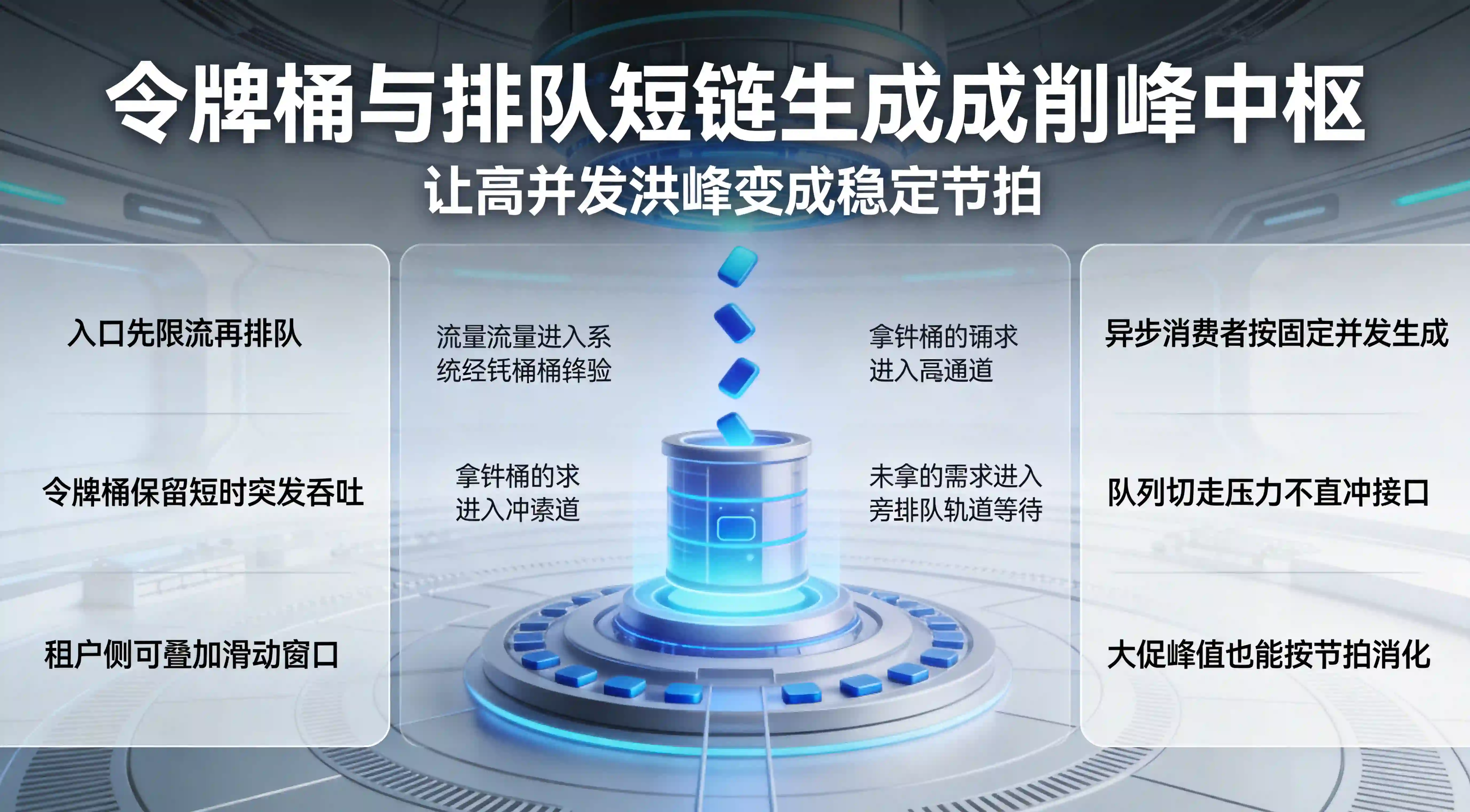  令牌桶限流与削峰排队
