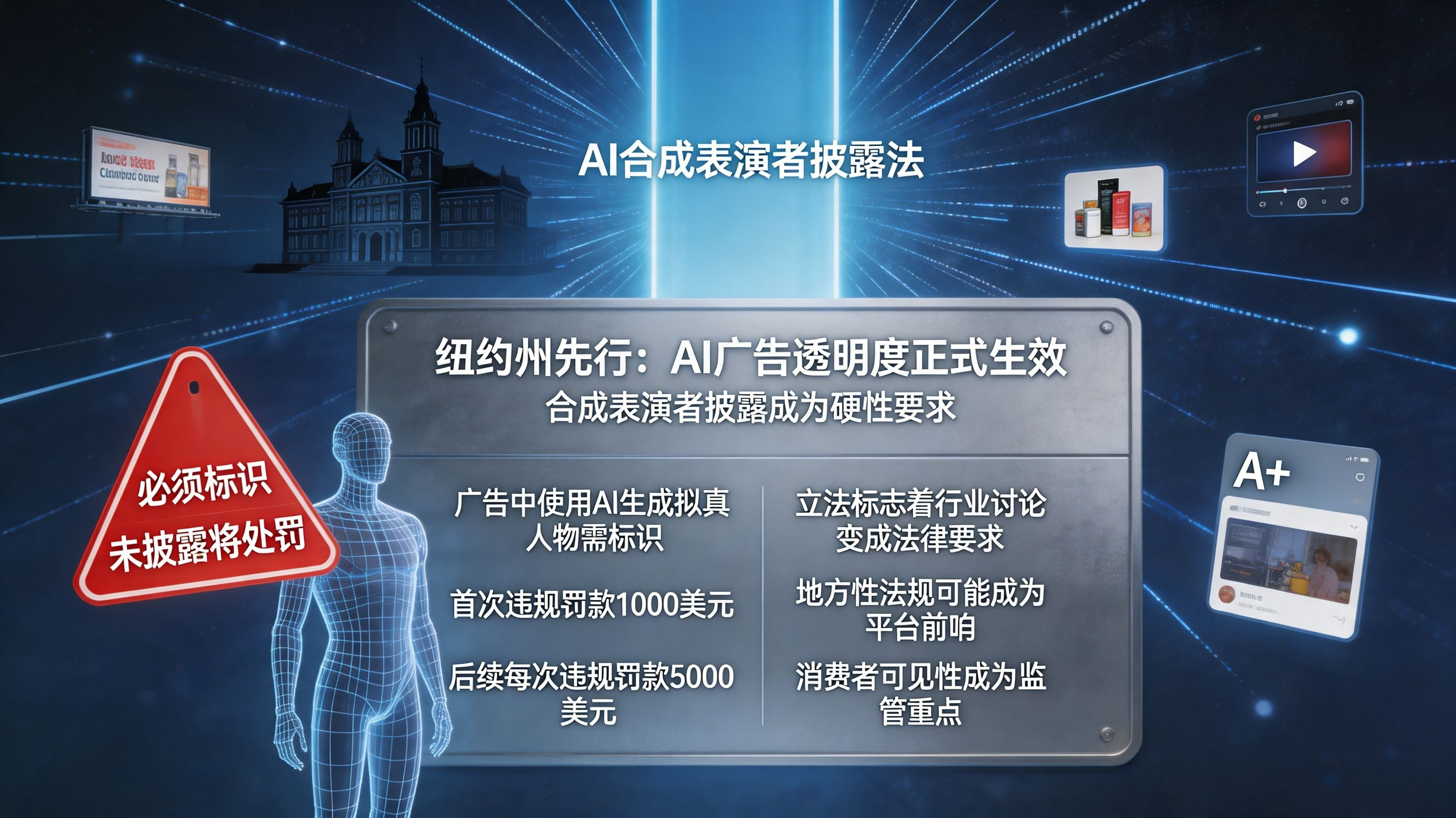 纽约州法规生效与广告透明度