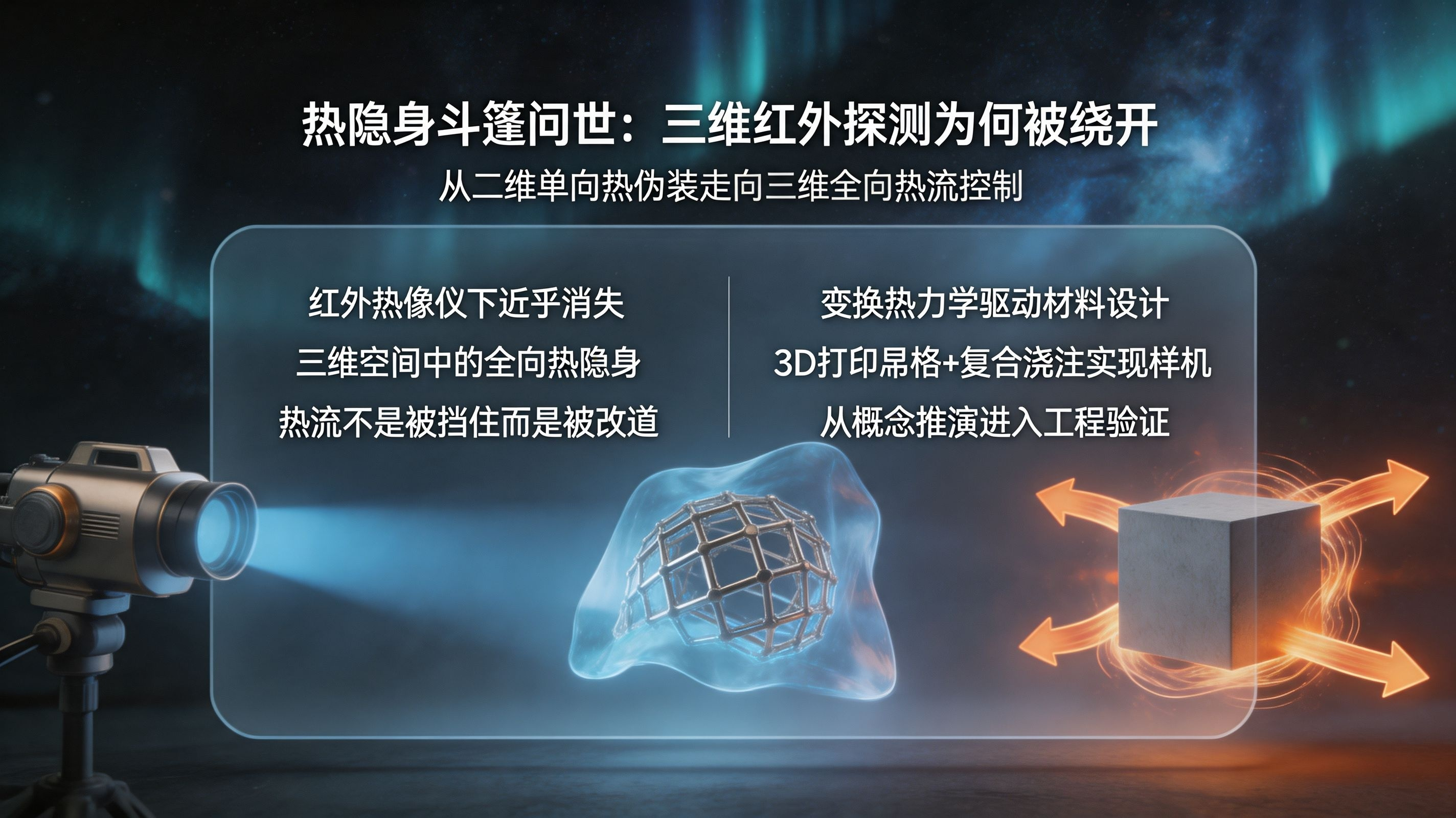 三维热隐身斗篷与红外探测