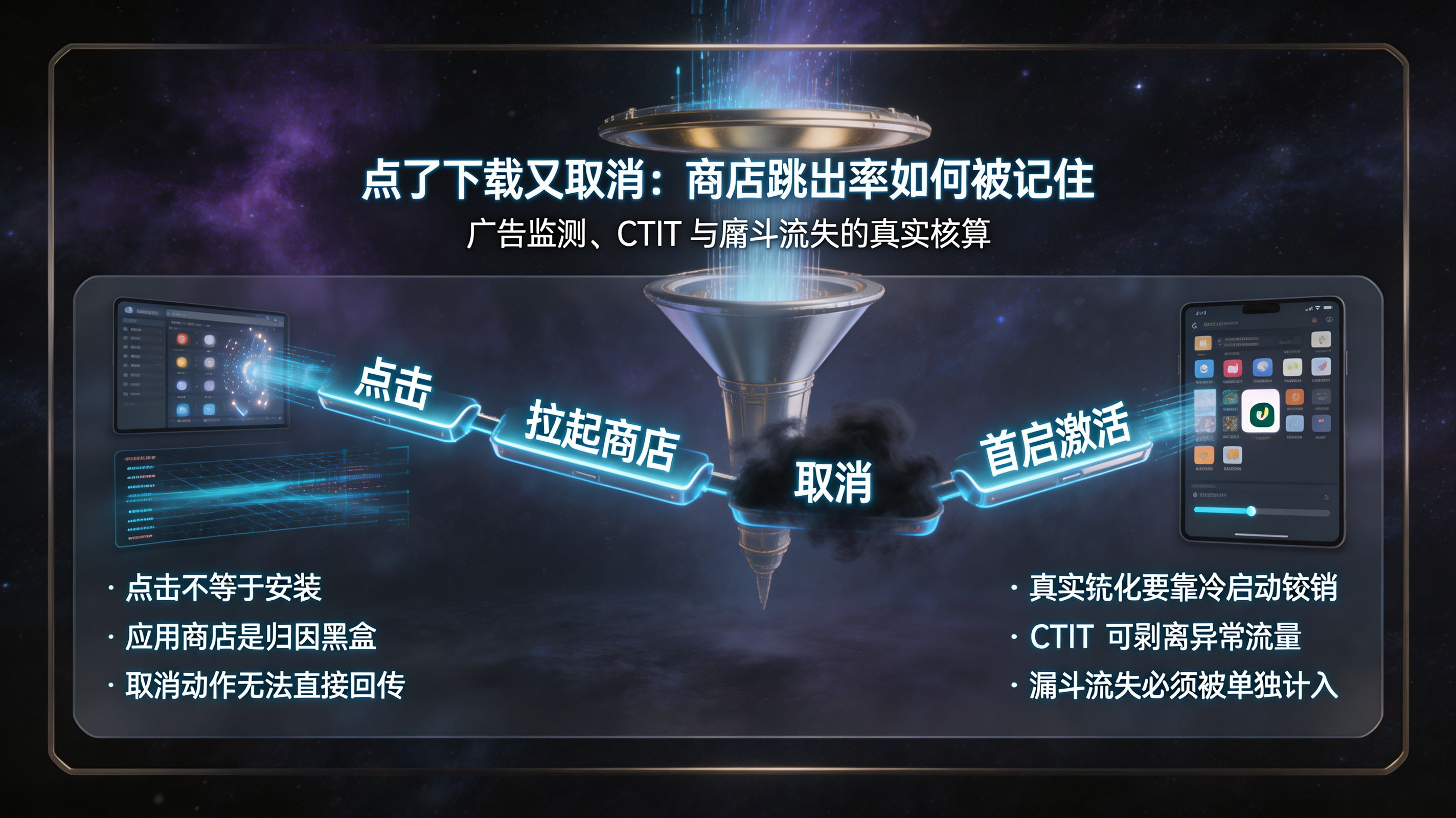 下载取消与商店跳出漏斗