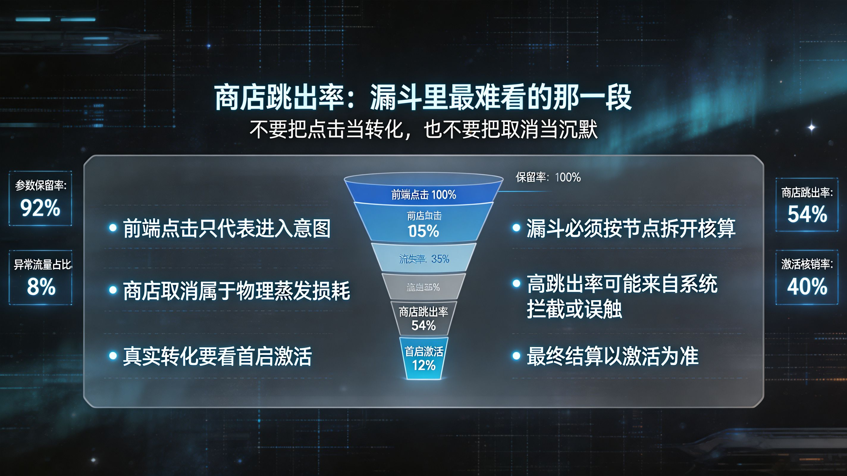 漏斗指标与商店跳出率
