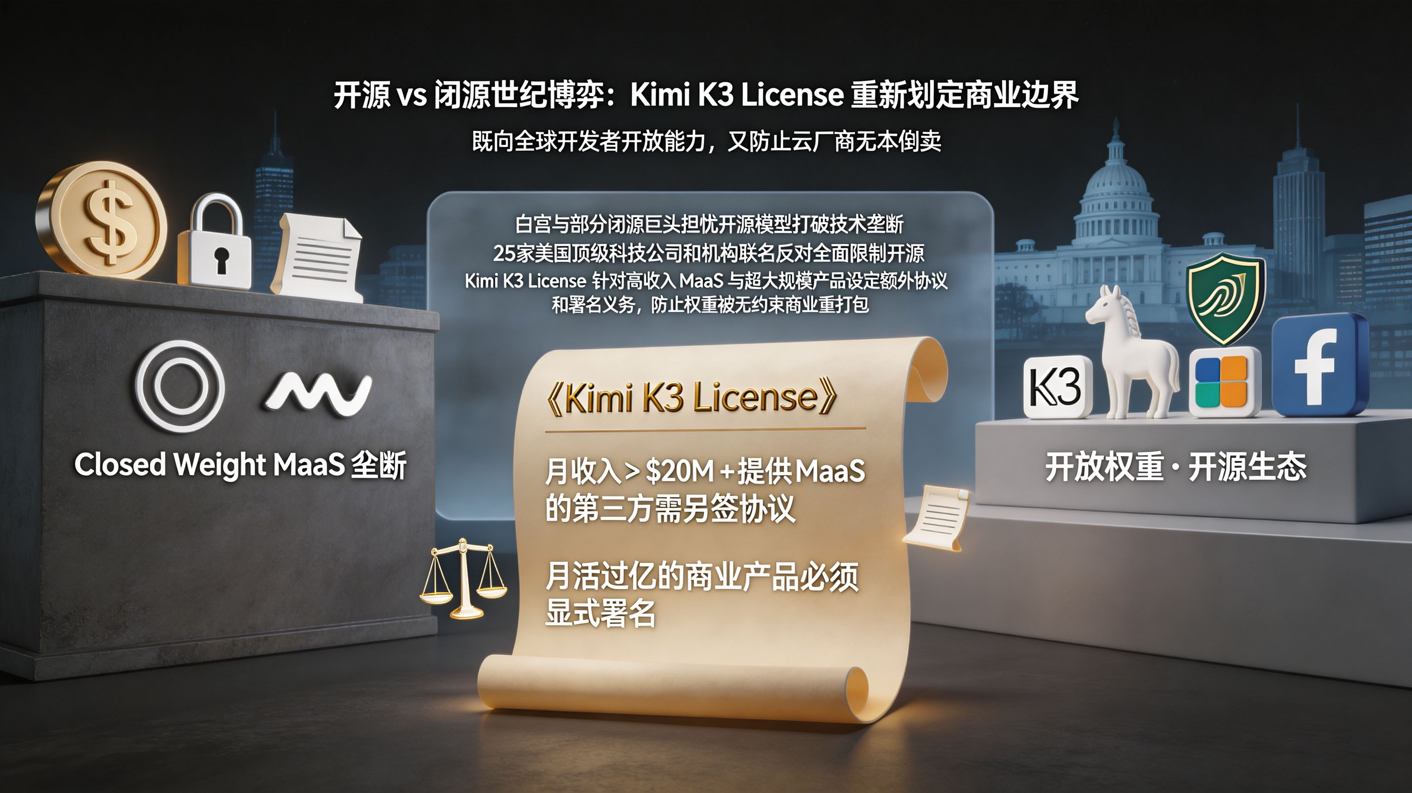 开源/闭源世纪博弈与 Kimi K3 License 商业边界