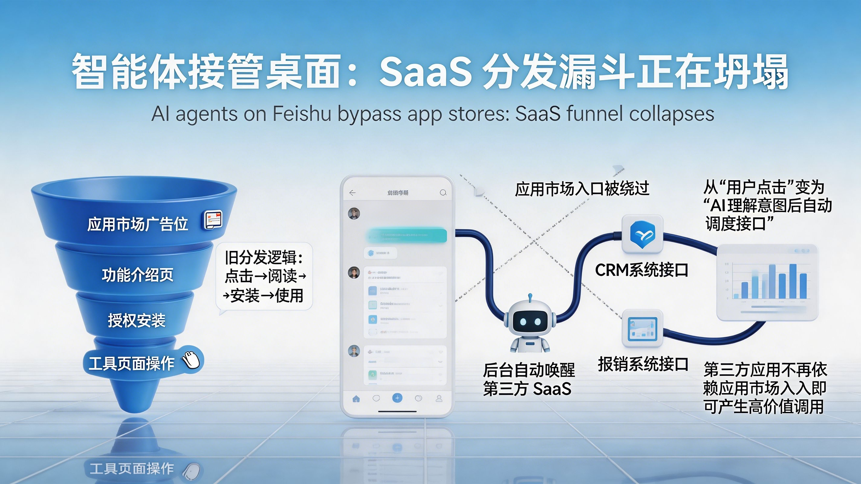 智能体接管桌面_SaaS分发漏斗坍塌