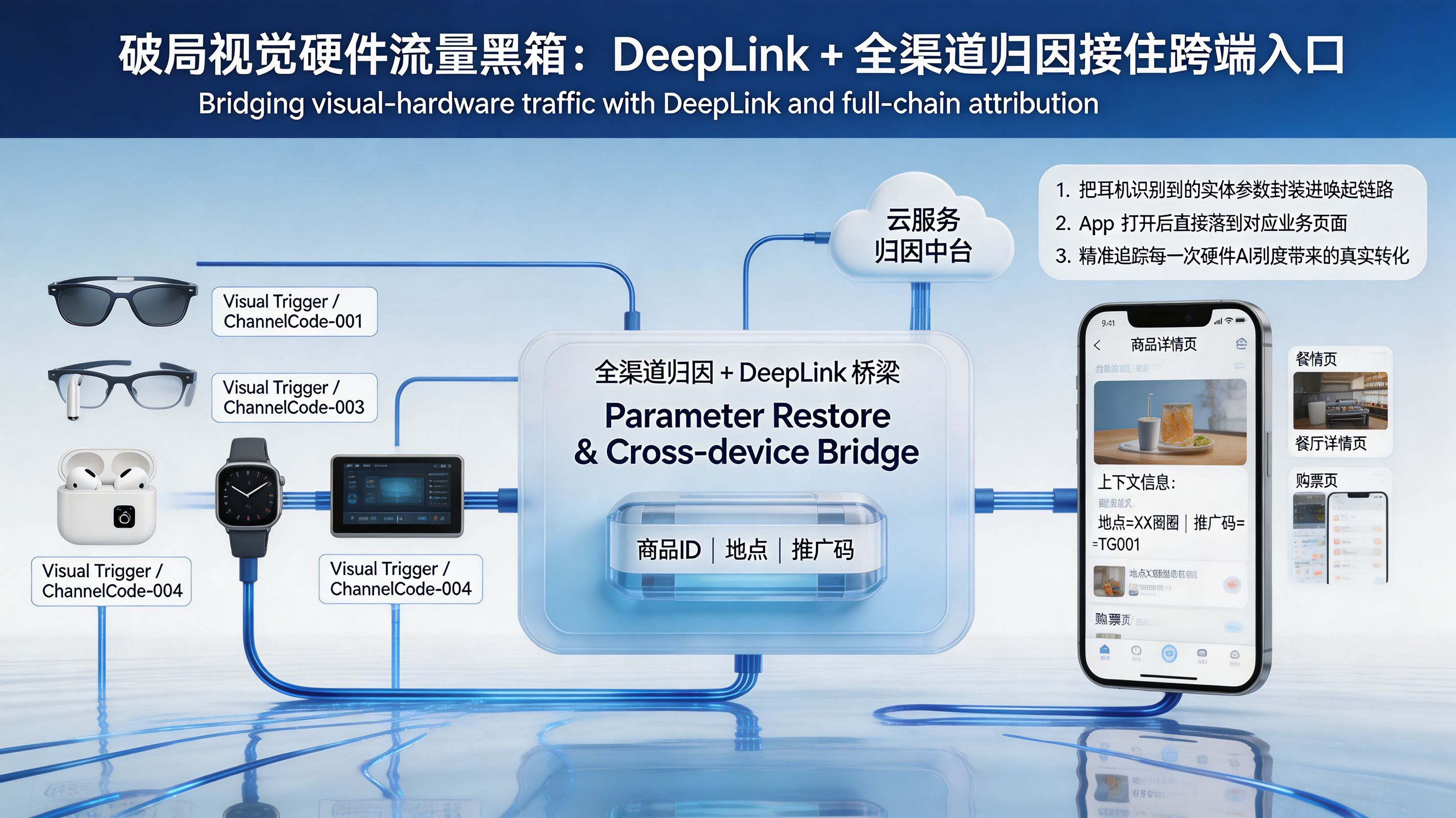 DeepLink 与全渠道归因接住视觉硬件流量