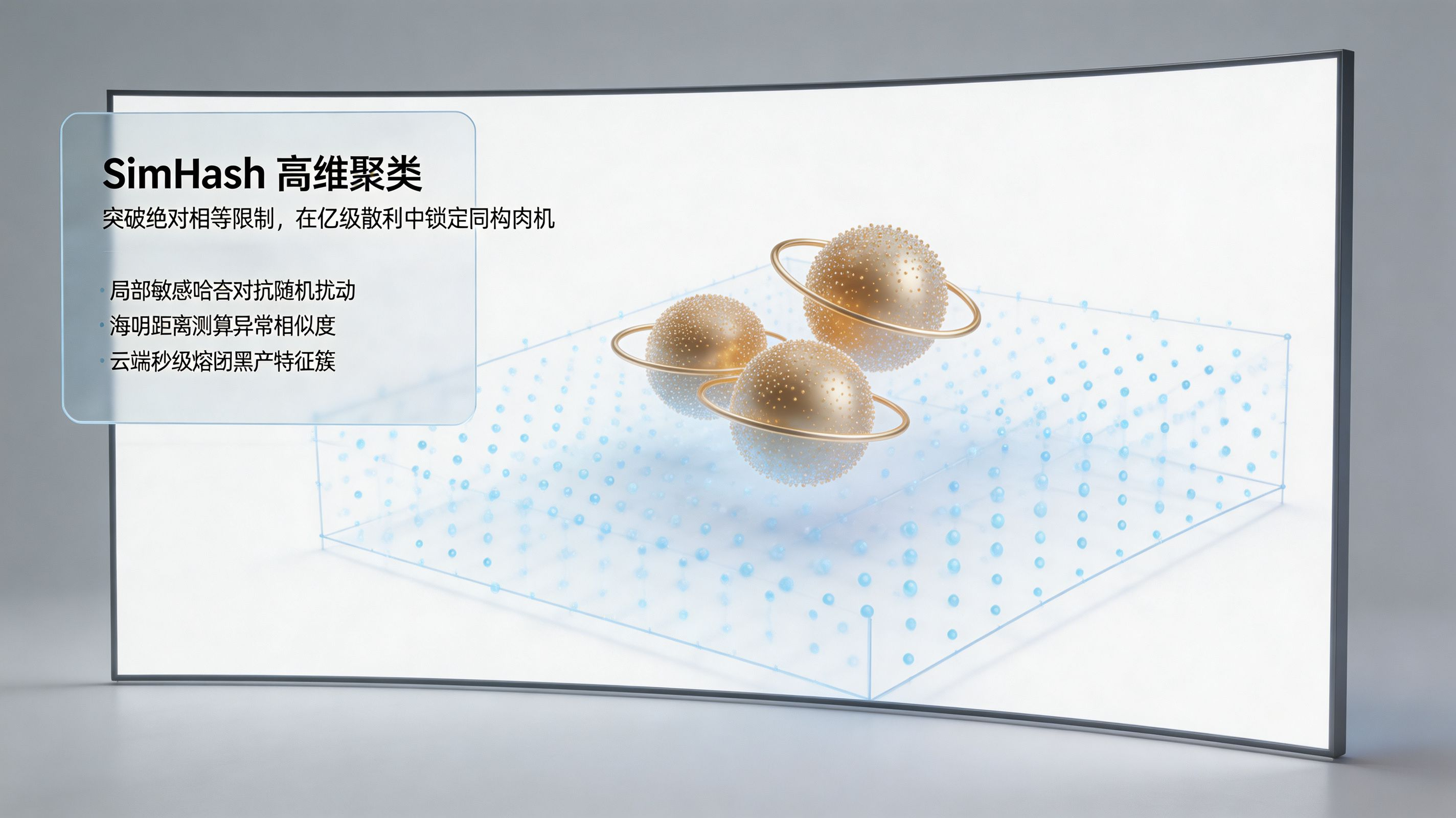 SimHash 高维特征聚类对抗随机扰动