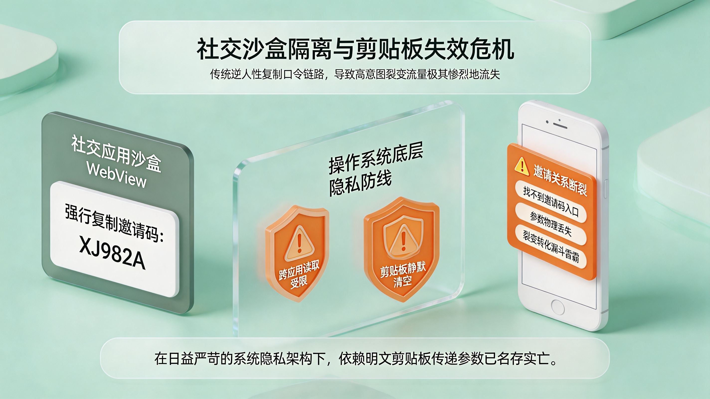 社交沙盒隔离与剪贴板失效危机