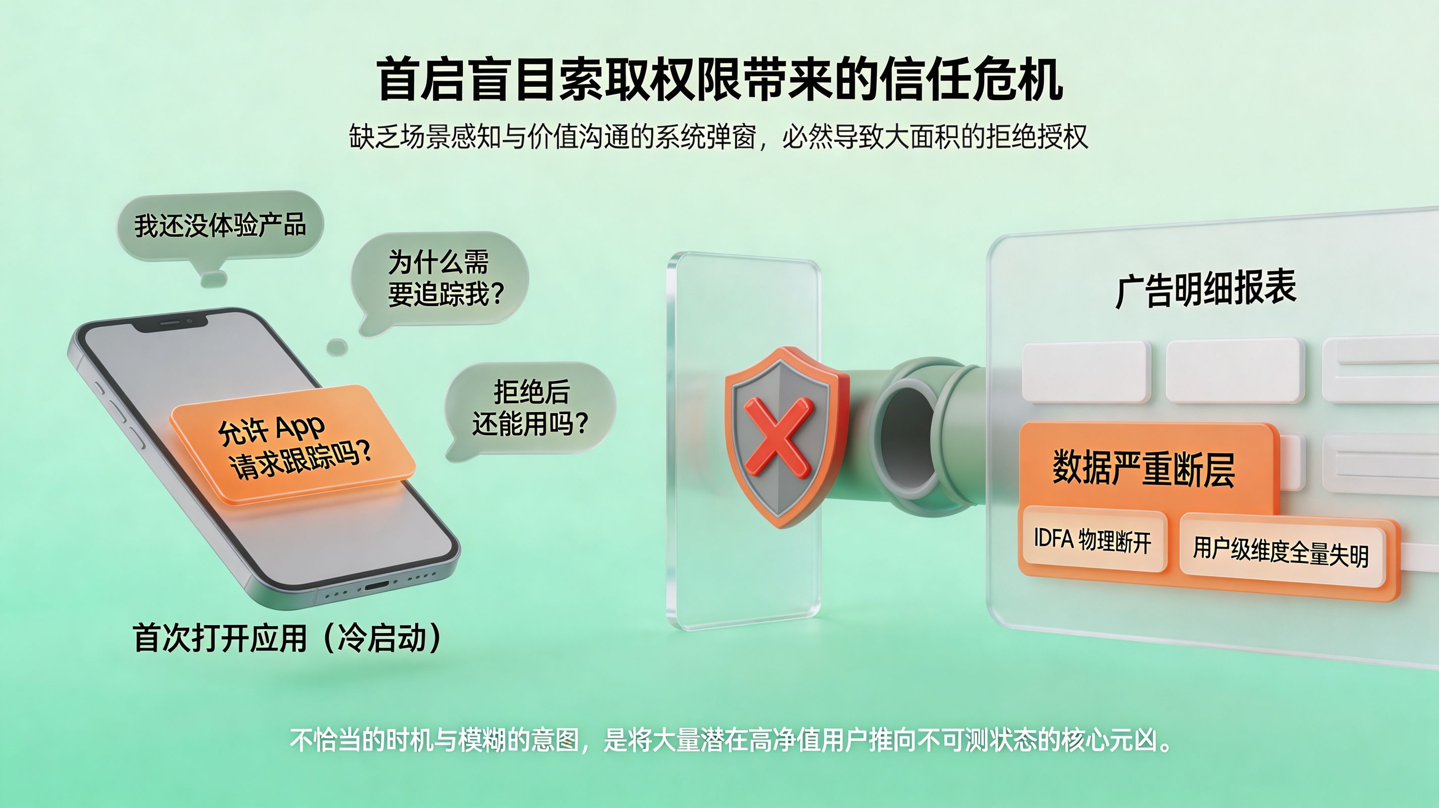 首启盲目索权导致的信任危机与流失