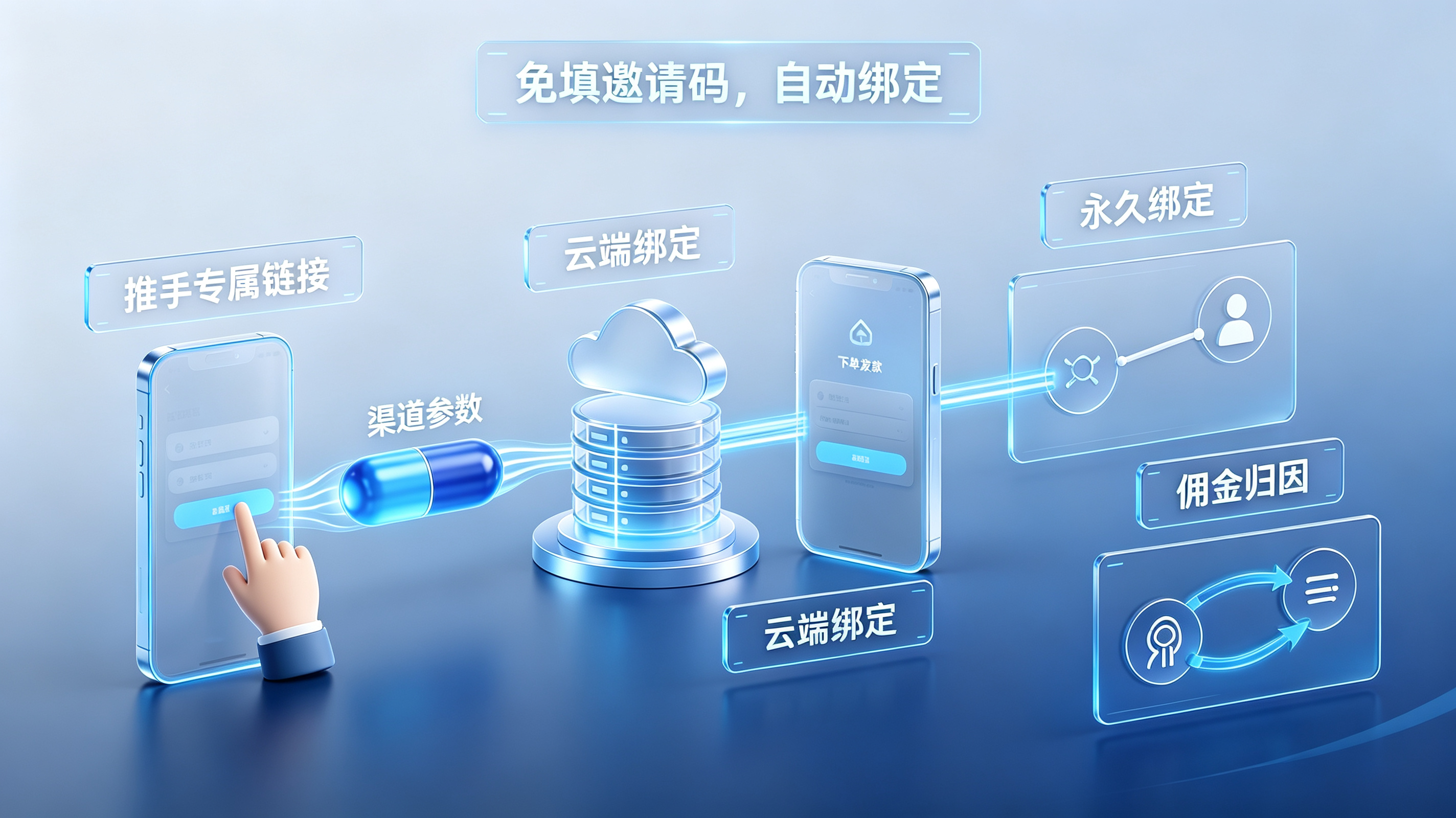 免填邀请码与推手关系自动绑定
