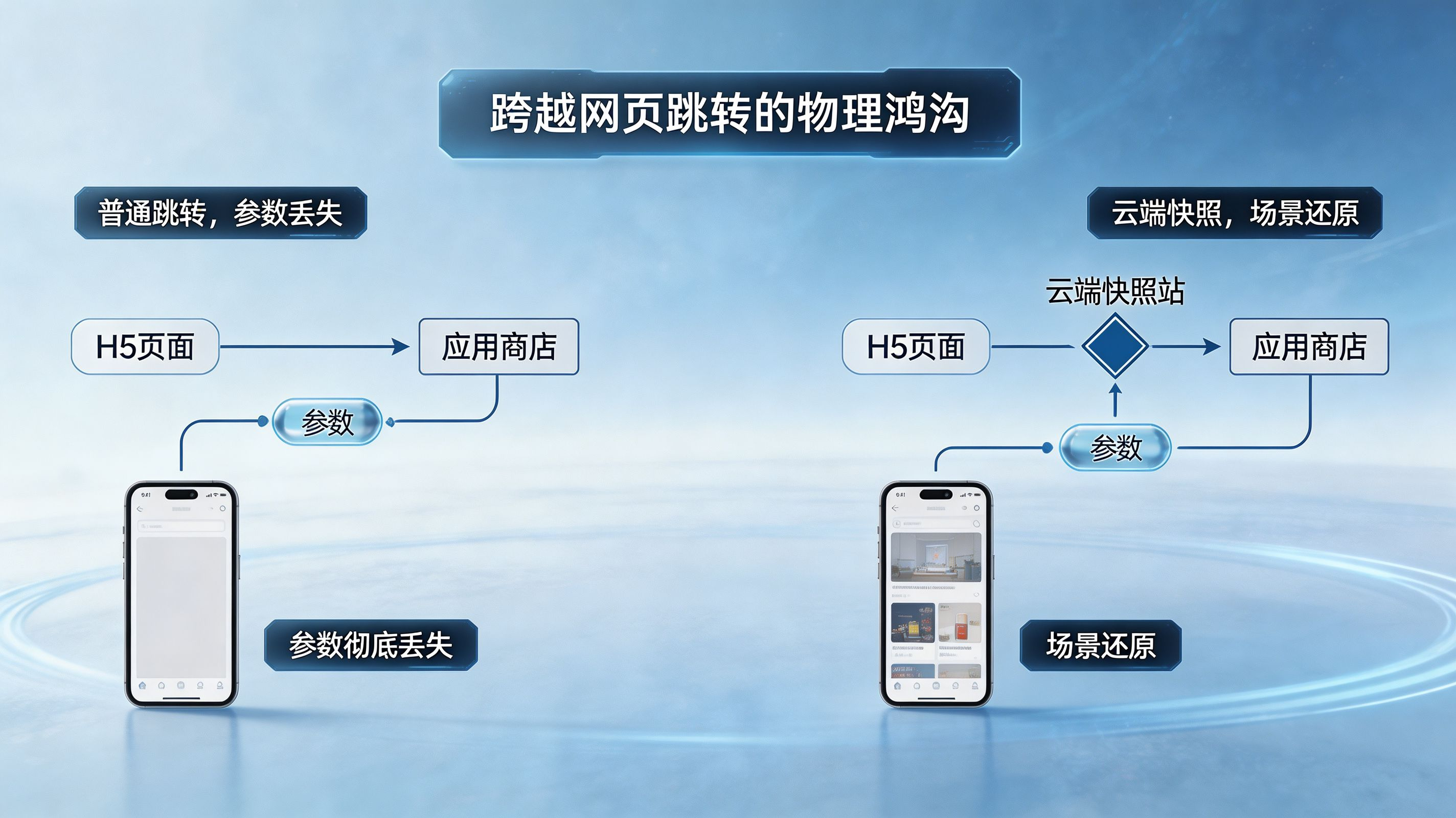 普通网页跳转的物理鸿沟