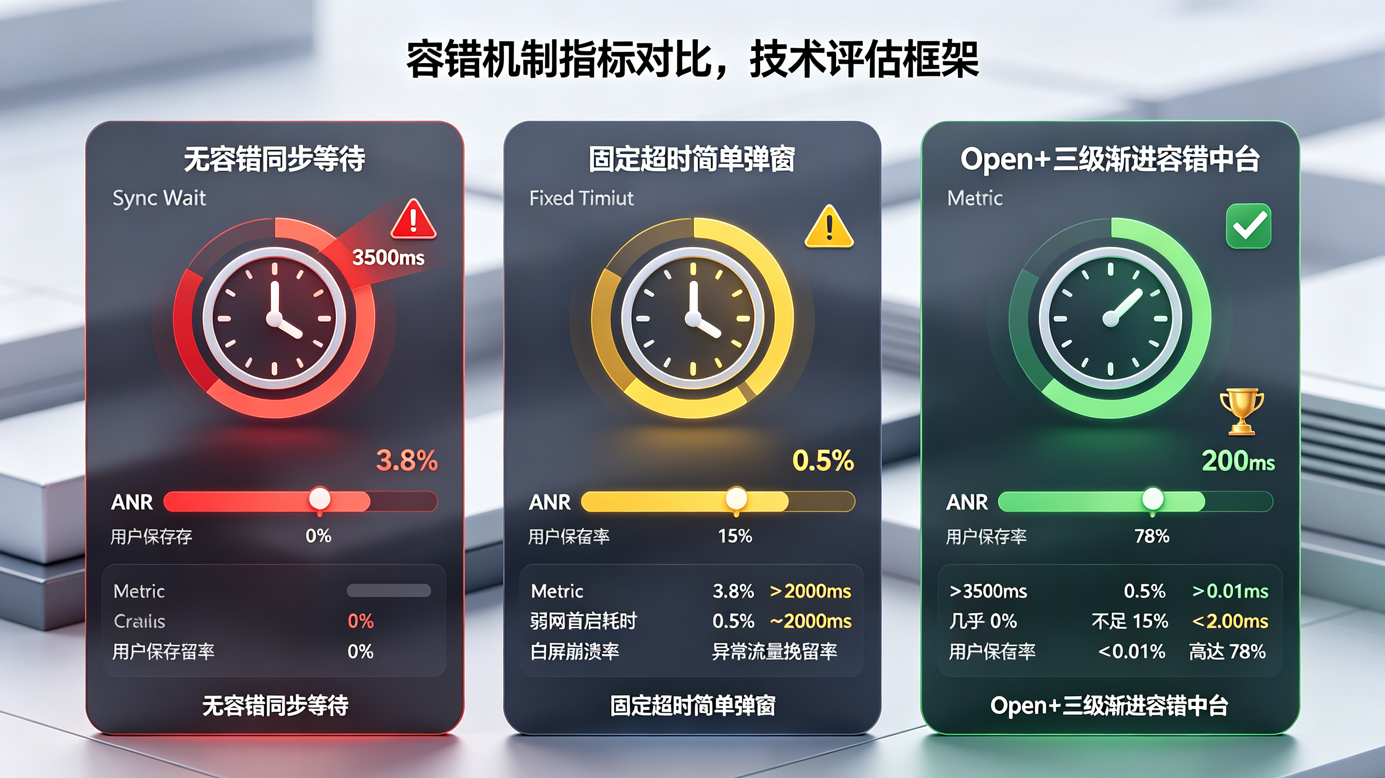 容错机制指标对比与技术评估框架
