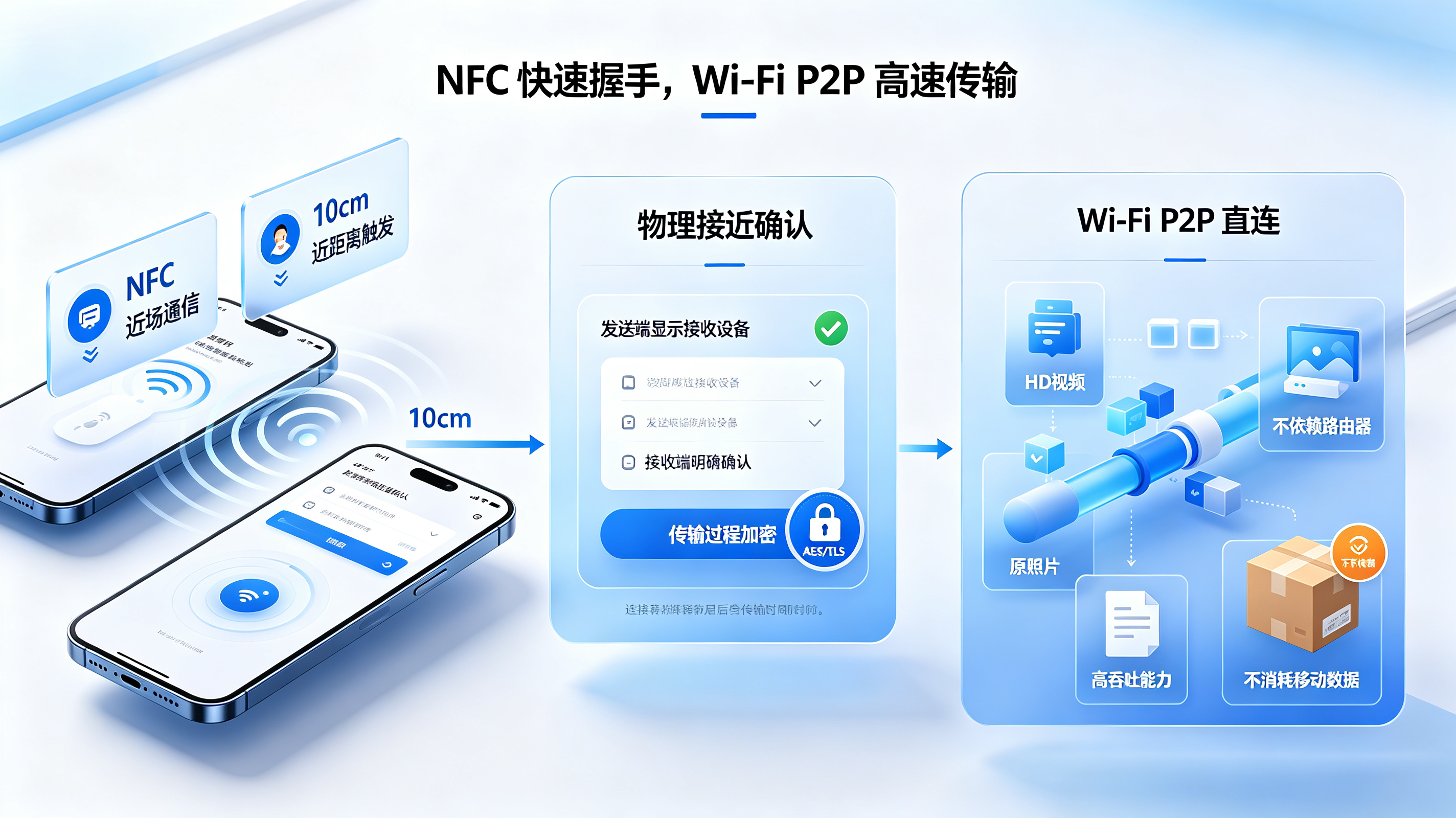 NFC 快速握手与 Wi-Fi P2P 高速传输协同机制