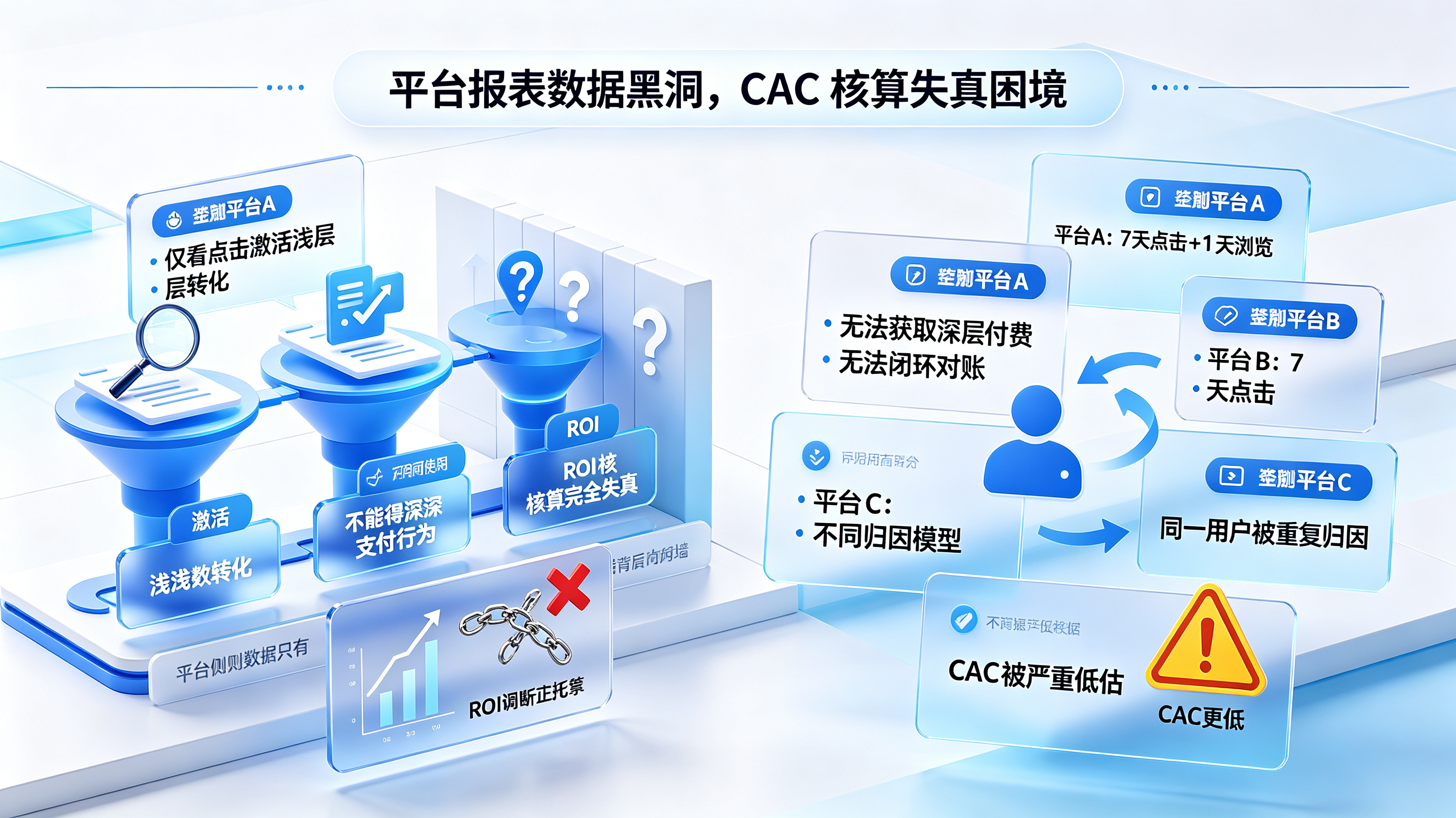 平台报表数据黑洞与 CAC 核算失真困境