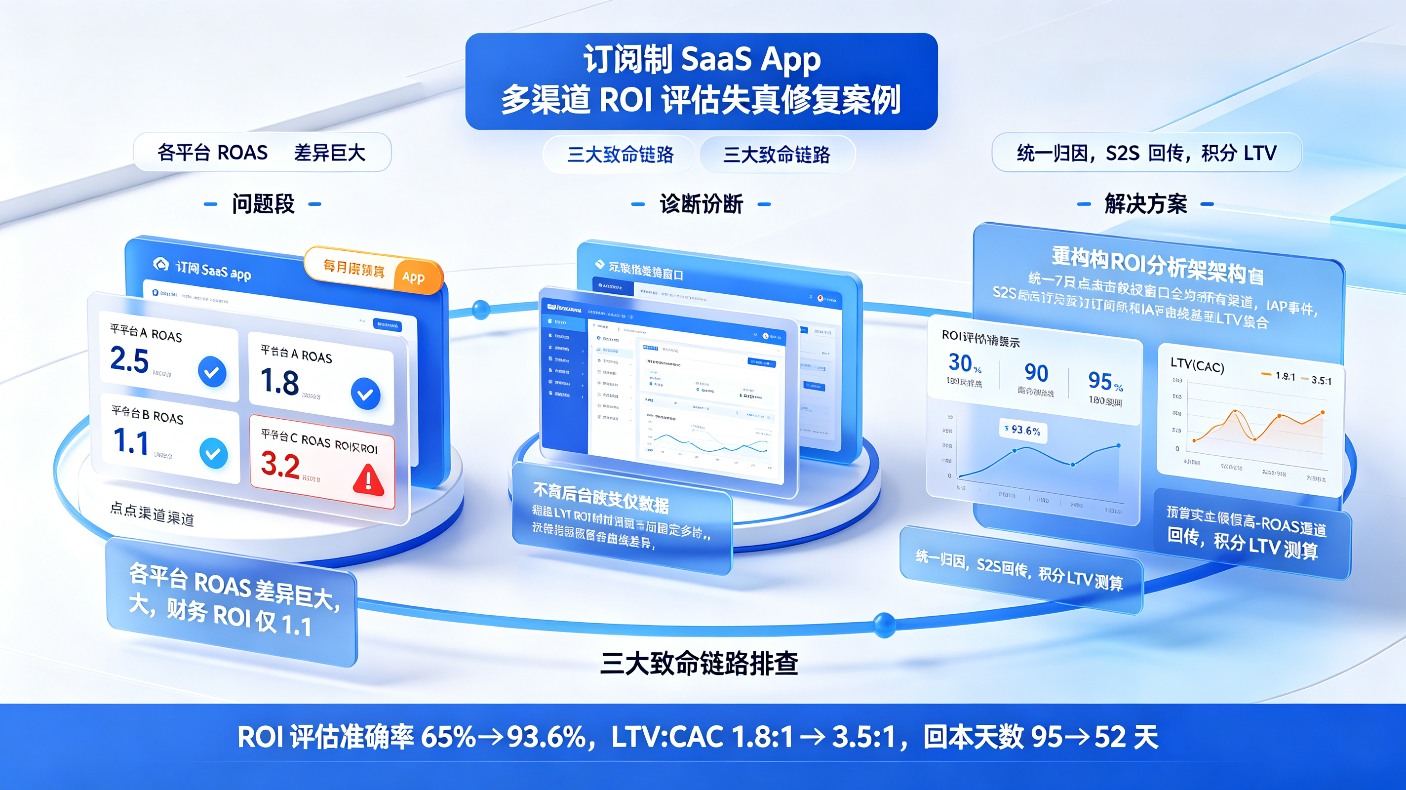 订阅制 SaaS App 多渠道 ROI 评估失真修复案例