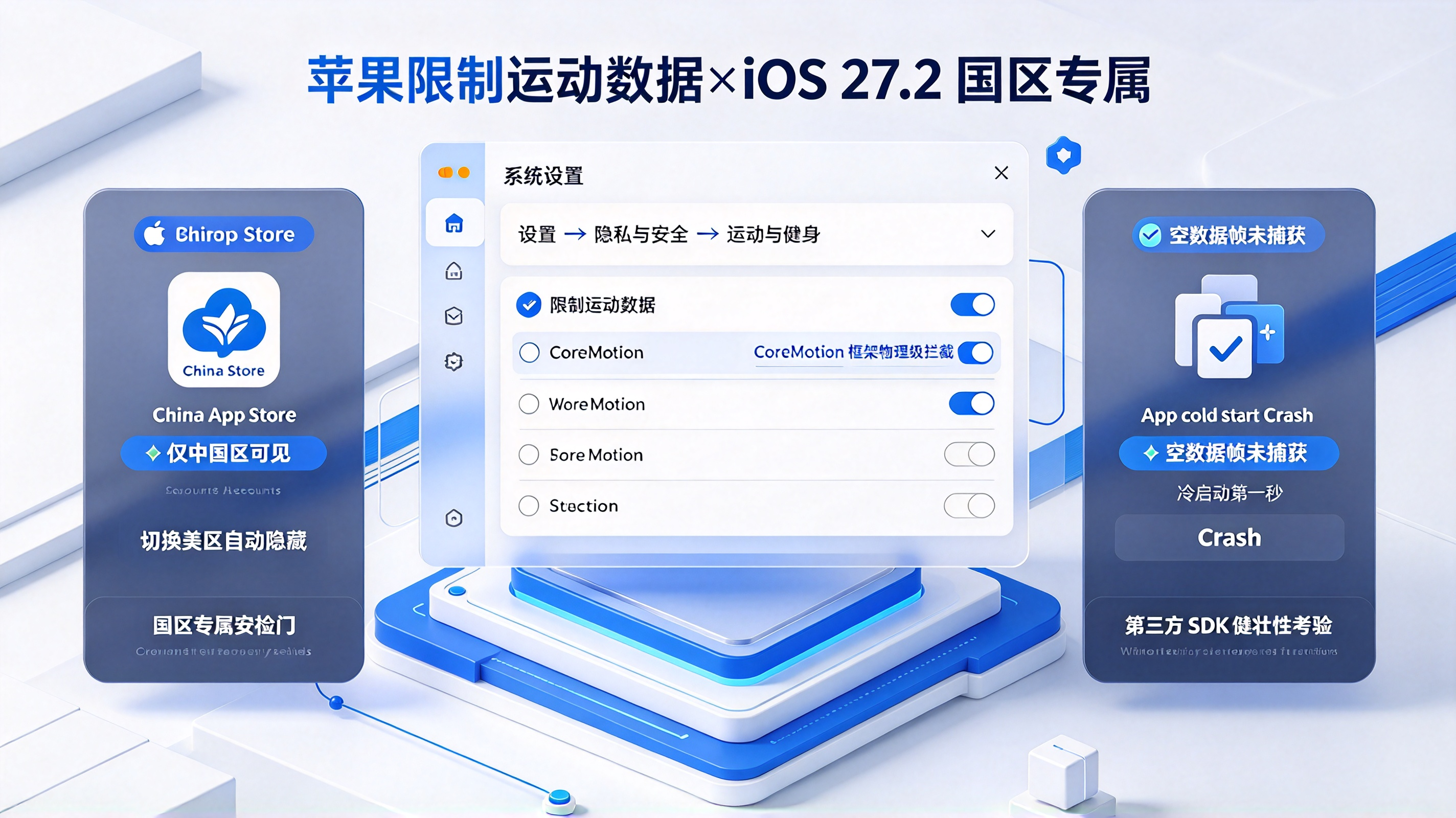 苹果限制 App 获取运动数据与 iOS 27.2 国区专属安检门全景