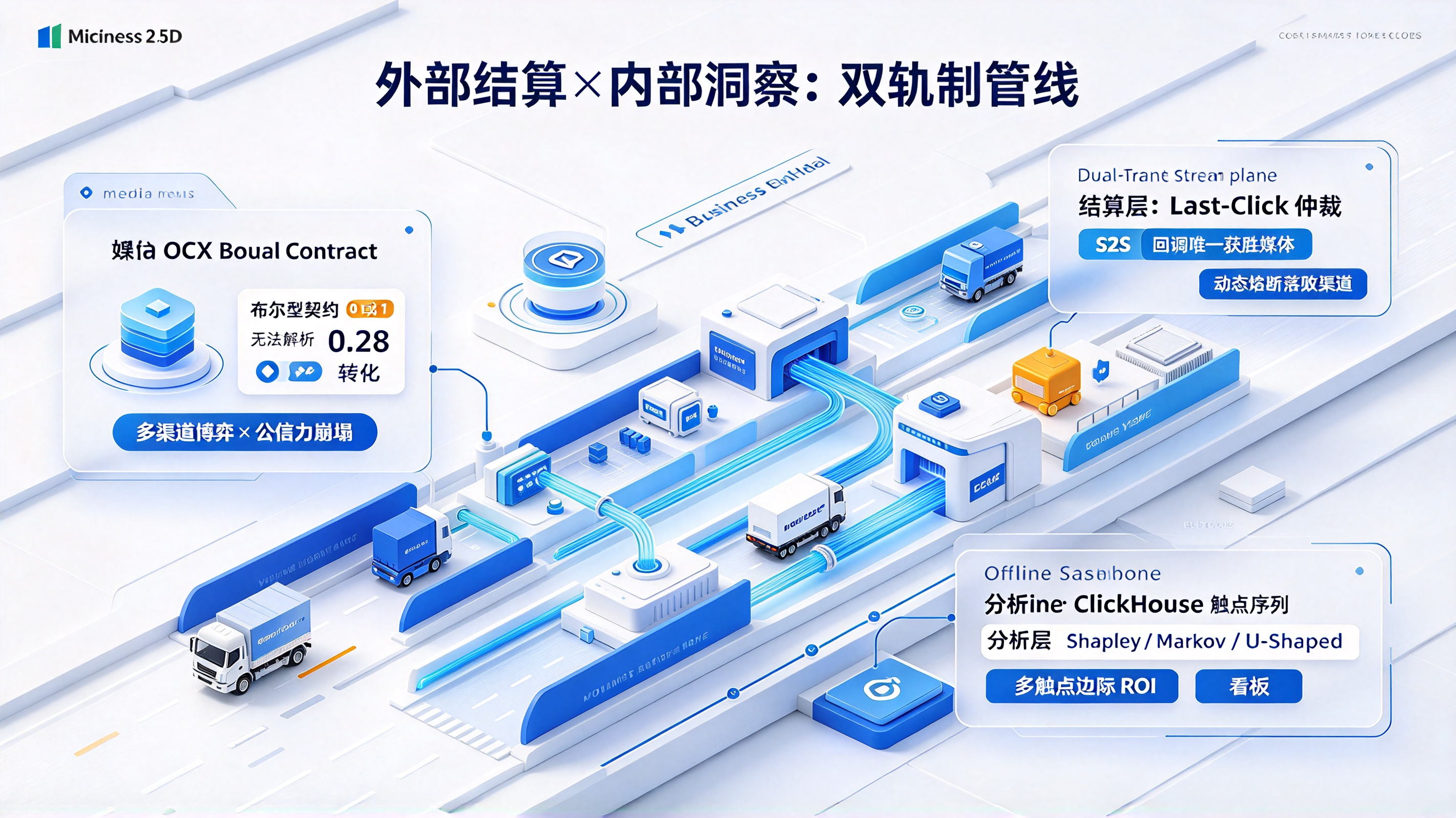 外部结算与内部洞察机制割裂与双轨制数据管线设计