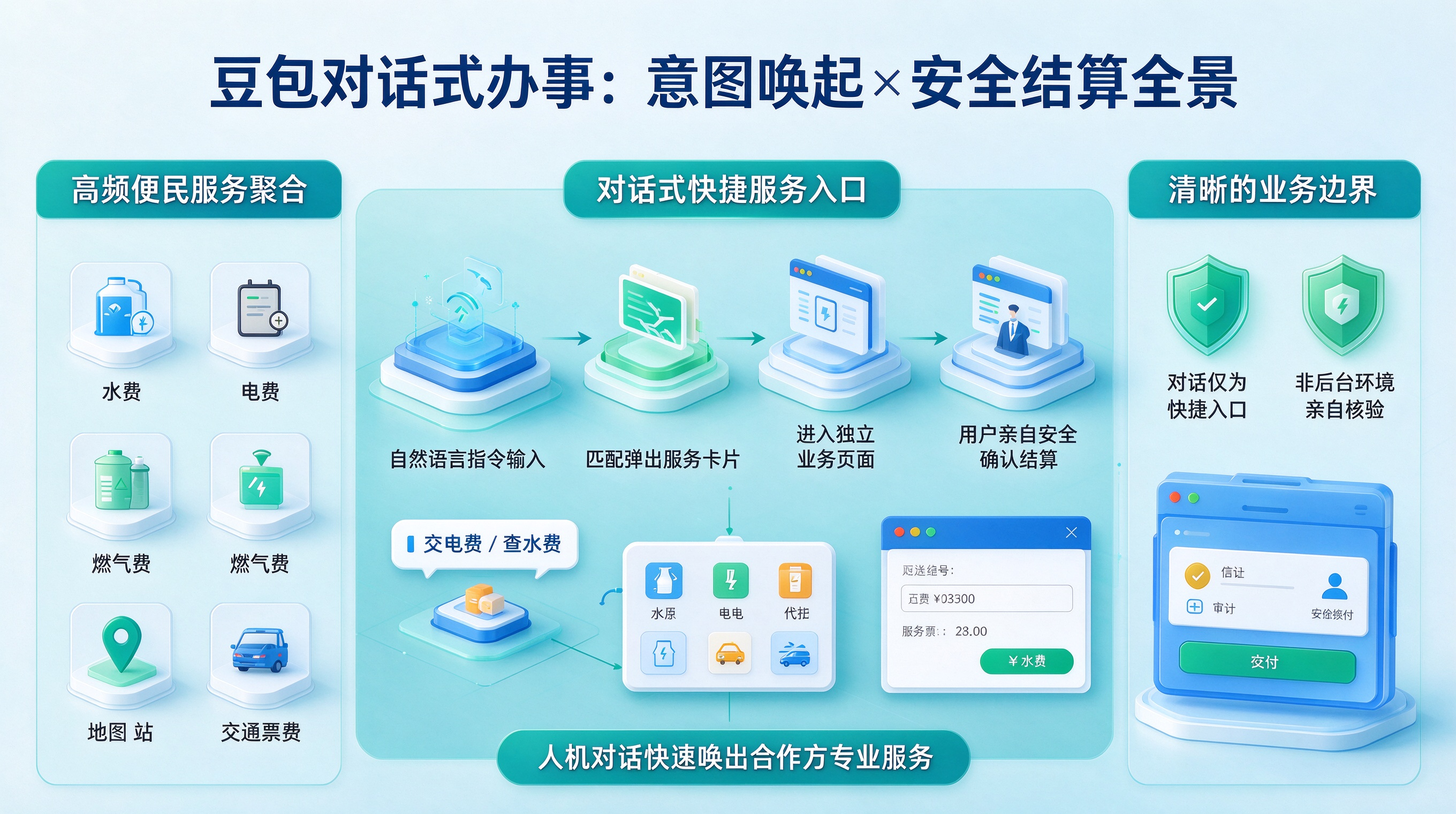 豆包对话式办事流程与生活缴费全景拆解