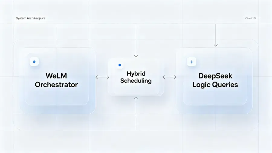 WeChat Xiaowei WeLM DeepSeek hybrid architecture.