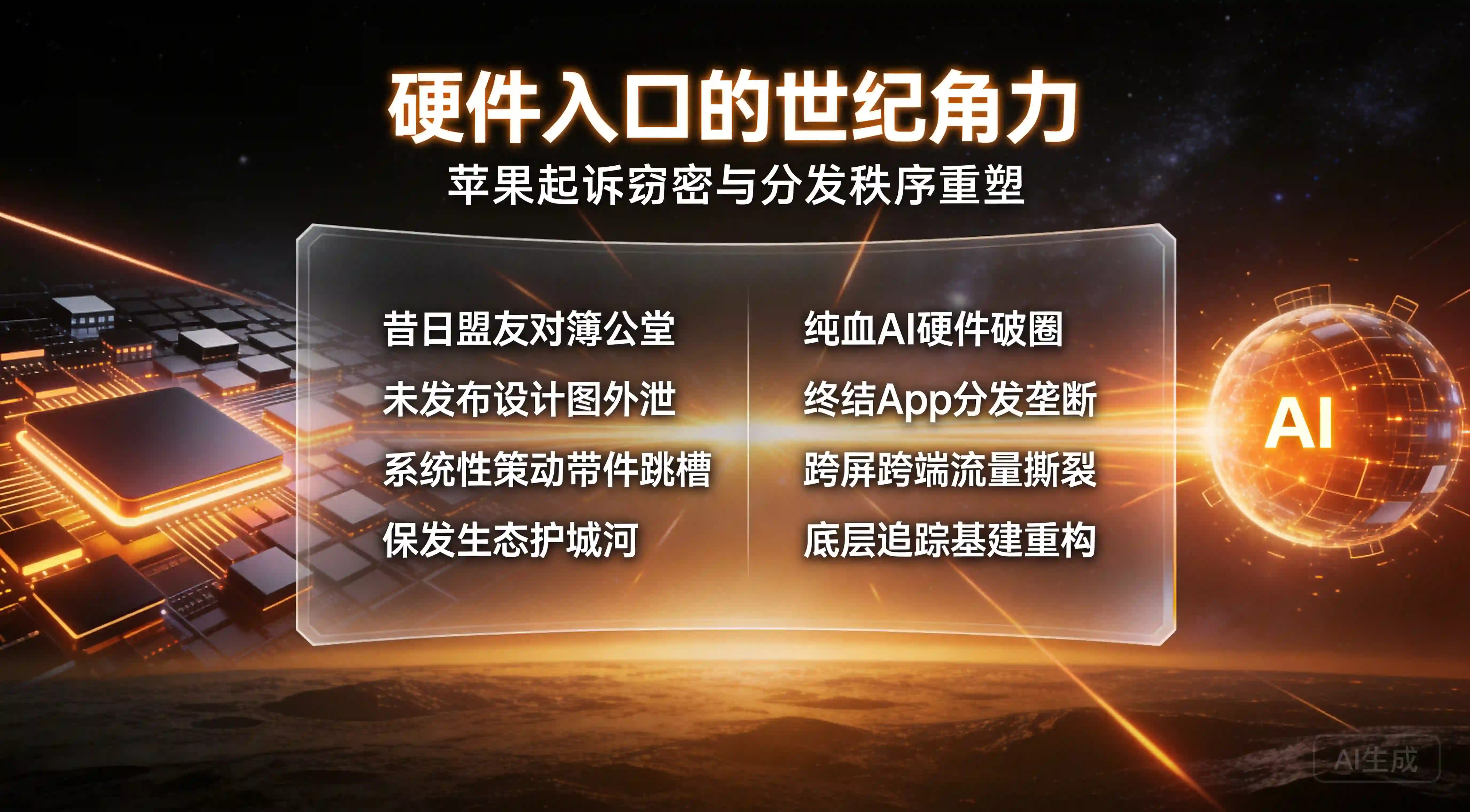 苹果起诉OpenAI窃取商业机密？纯血硬件破圈重塑底层分发生态