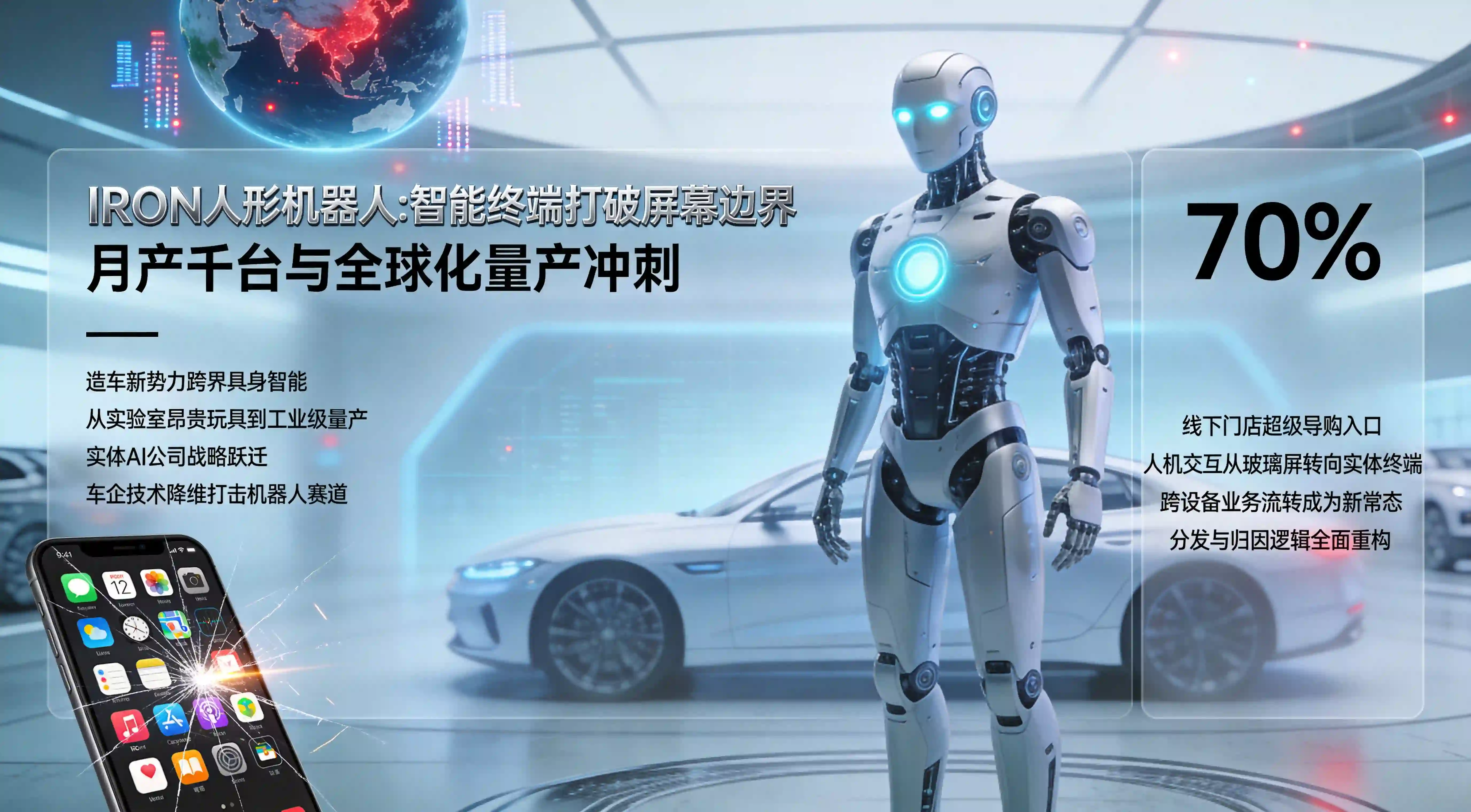 小鹏明年全球推出IRON机器人？智能终端打破传统屏幕交互边界