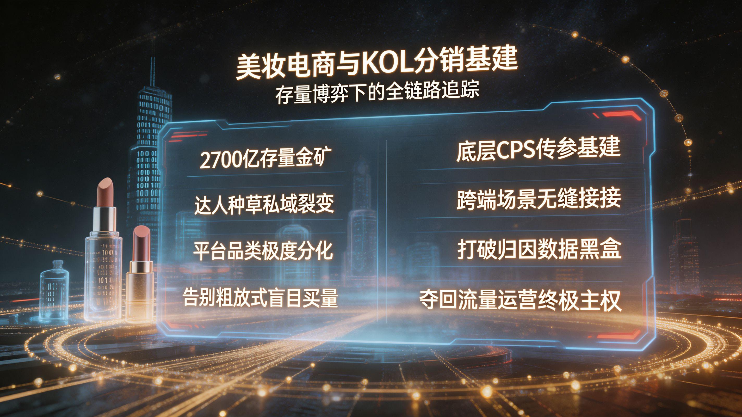 上半年美妆电商狂揽2700亿？KOL种草分销急需底层CPS传参基建