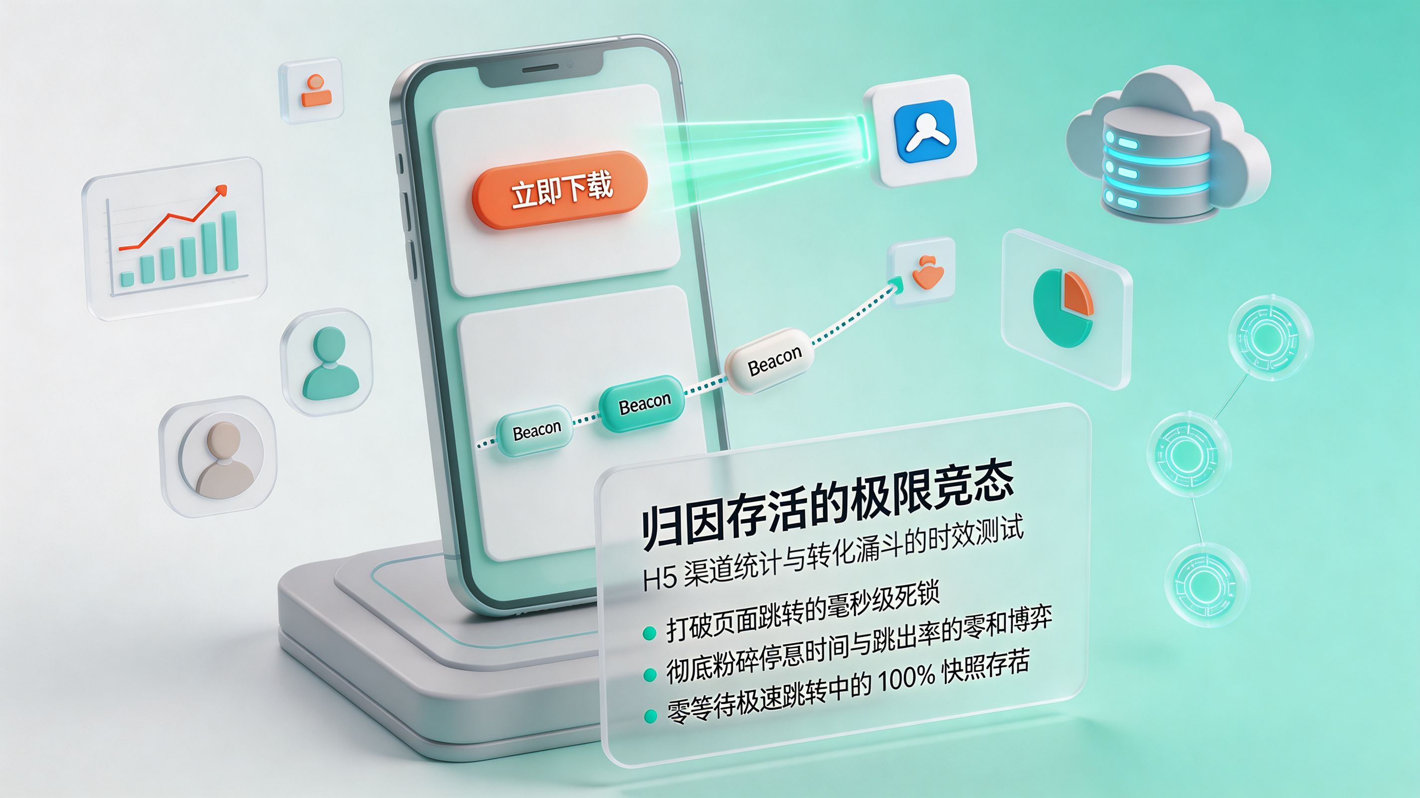 网页下载中转页的停留时间对归因成功率有影响吗？H5渠道统计与转化漏斗时效测试