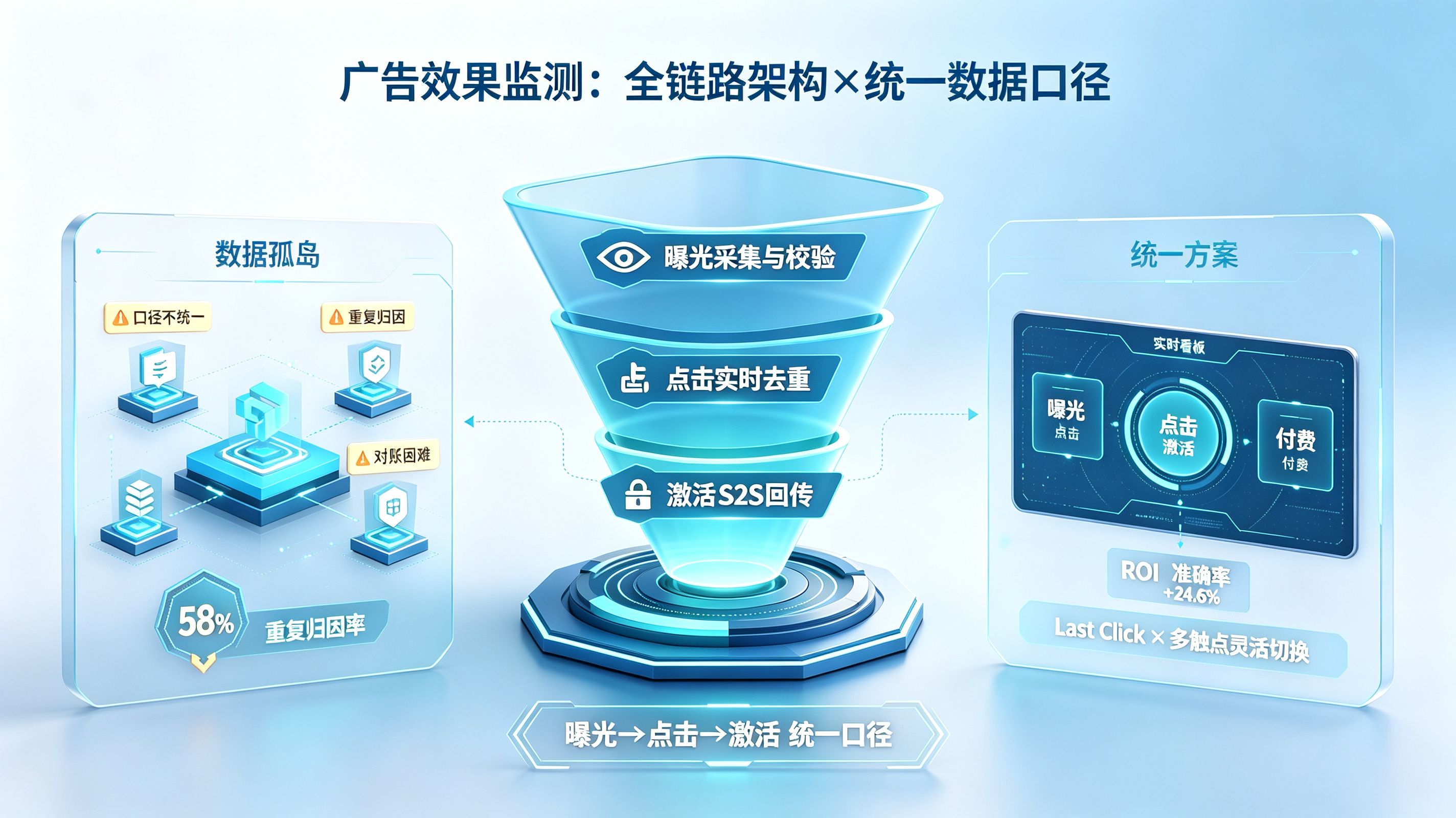	广告效果监测怎么做？从曝光、点击到激活的统一数据口径与全链路归因解析